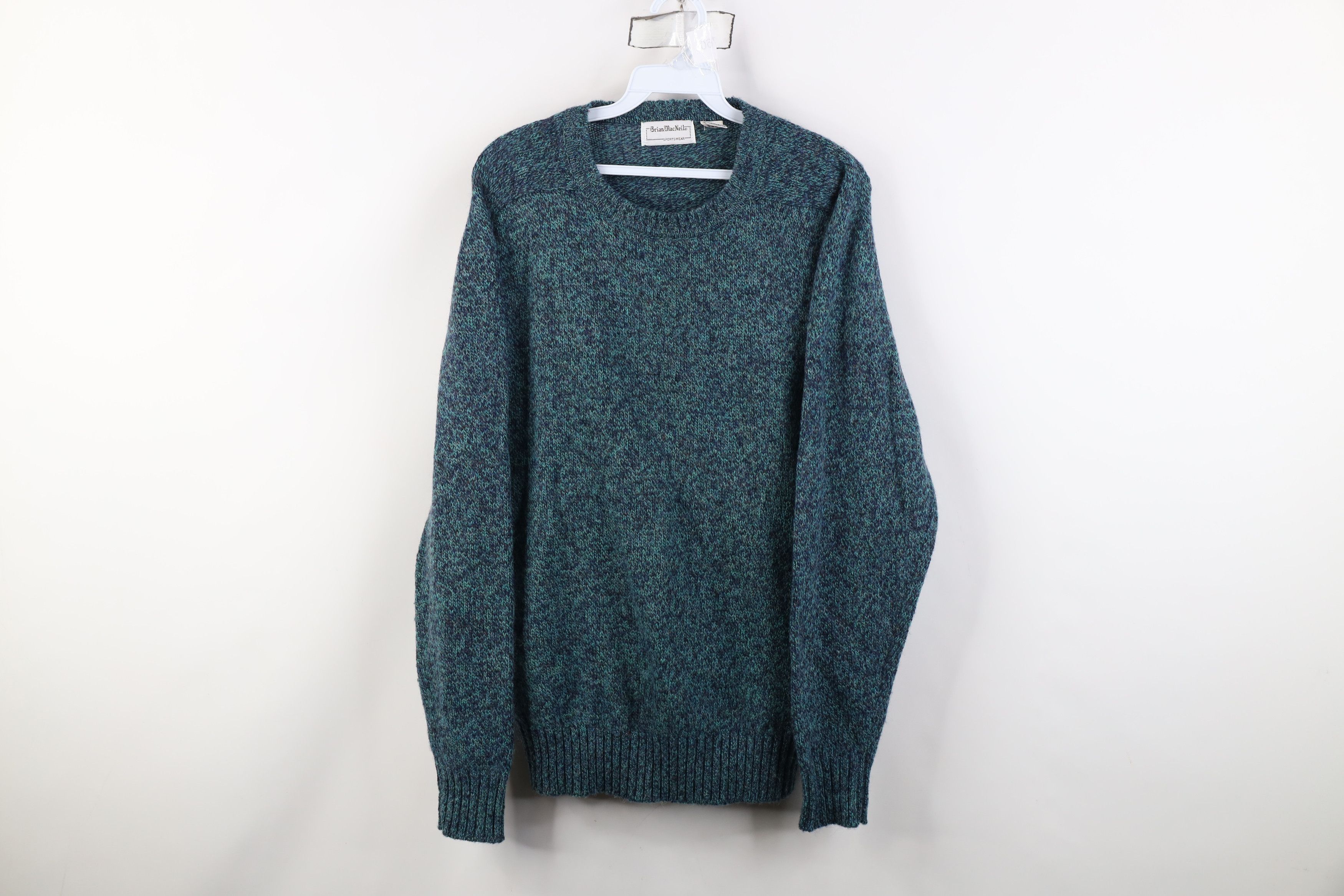 Vintage Vintage 70s Streetwear Fleck Wool Knit Crewneck Sweater Size L / US 10 / IT 46 - 1 Thumbnail