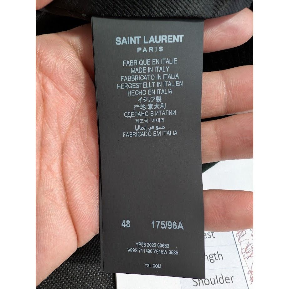 Saint Laurent Paris o1rshd1 Teddy College Cotton Jacket in Green Emerald Size US M / EU 48-50 / 2 - 14 Thumbnail