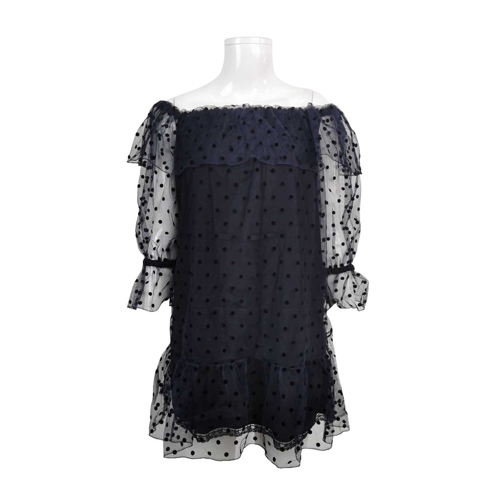 Gucci Gucci Polka Dot Mesh Mini Dress Size 36 Size XS / US 0-2 / IT 36-38 - 1 Thumbnail