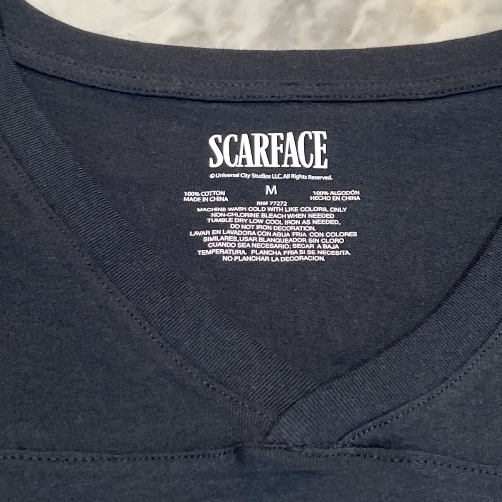 Vintage Scarface Tony Montana Graphic T-Shirt Men M ‘83 On Sleeves Miami Back NWT Shirt Men M Black Graphic Print 80s Movie Tony Montana NWT Size US M / EU 48-50 / 2 - 7 Thumbnail