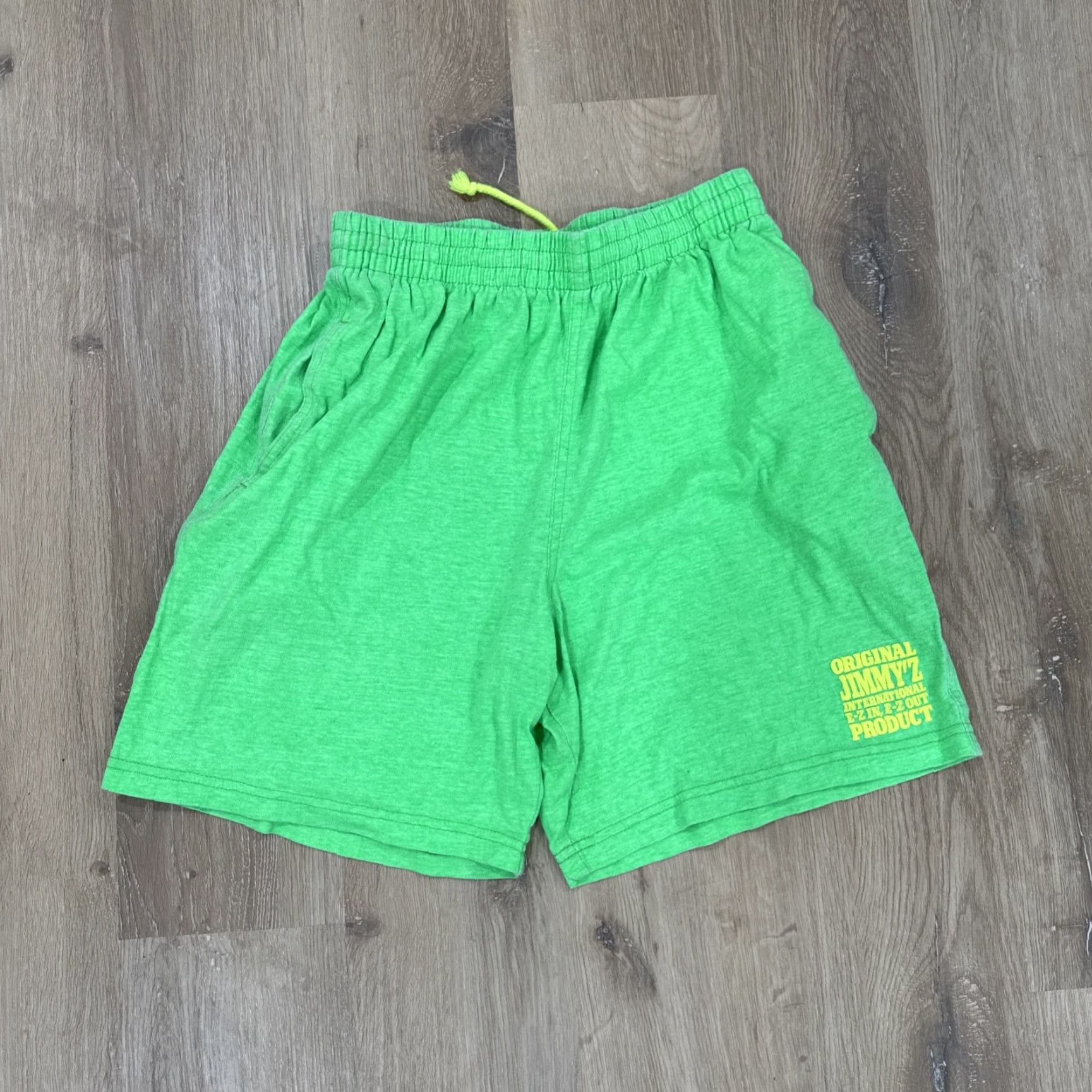 Vintage VINTAGE Jimmy'Z Shorts Mens XL 80s Neon Green Cotton Elastic Drawstring Surf Beach Canvas Chino Casual 80s Mens Size US 36 / EU 52 - 2 Thumbnail