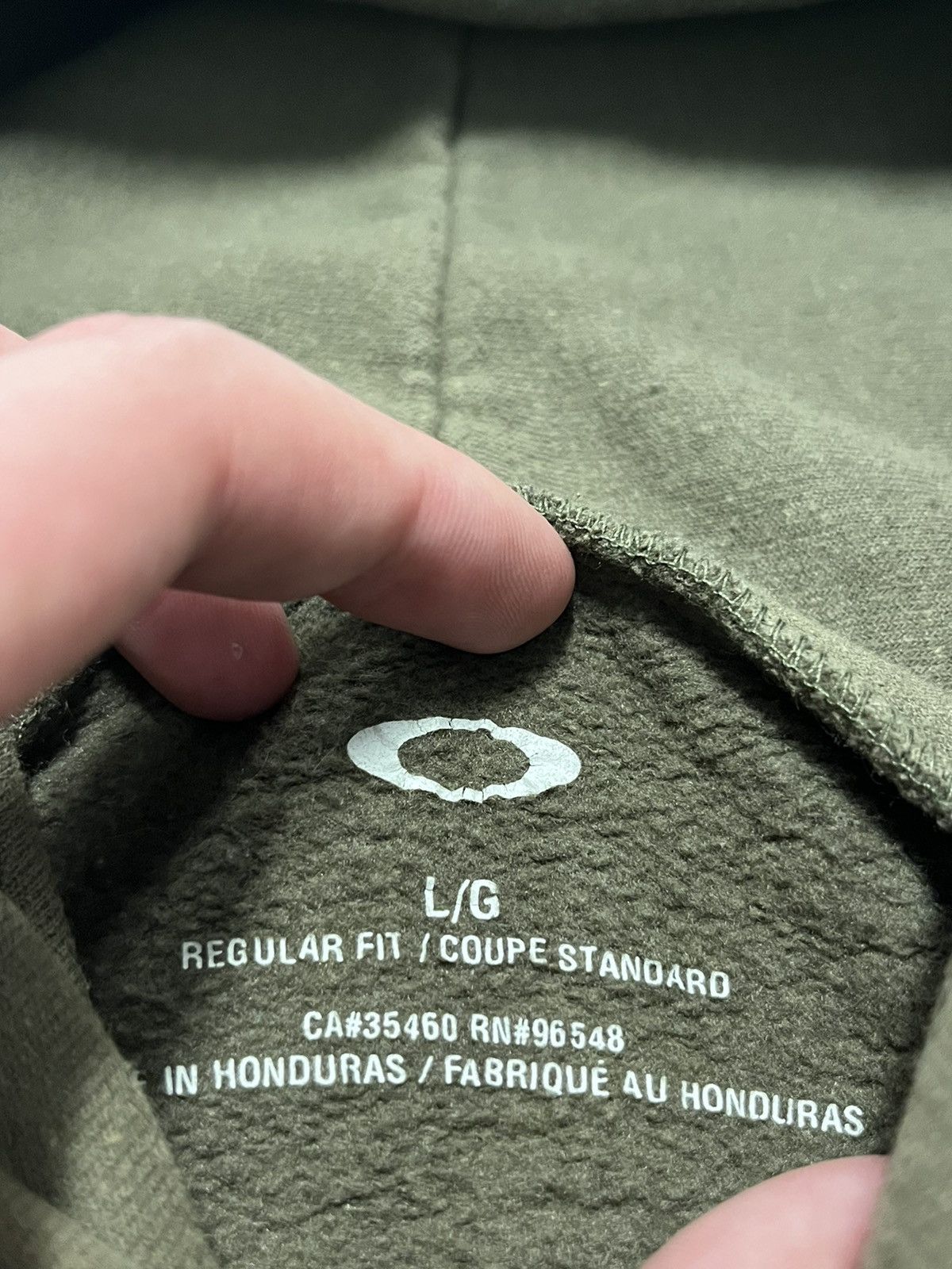 Oakley × Vintage Oakley sunglasses earth tone box logo hoodie y2k hype rare Size US L / EU 52-54 / 3 - 8 Thumbnail