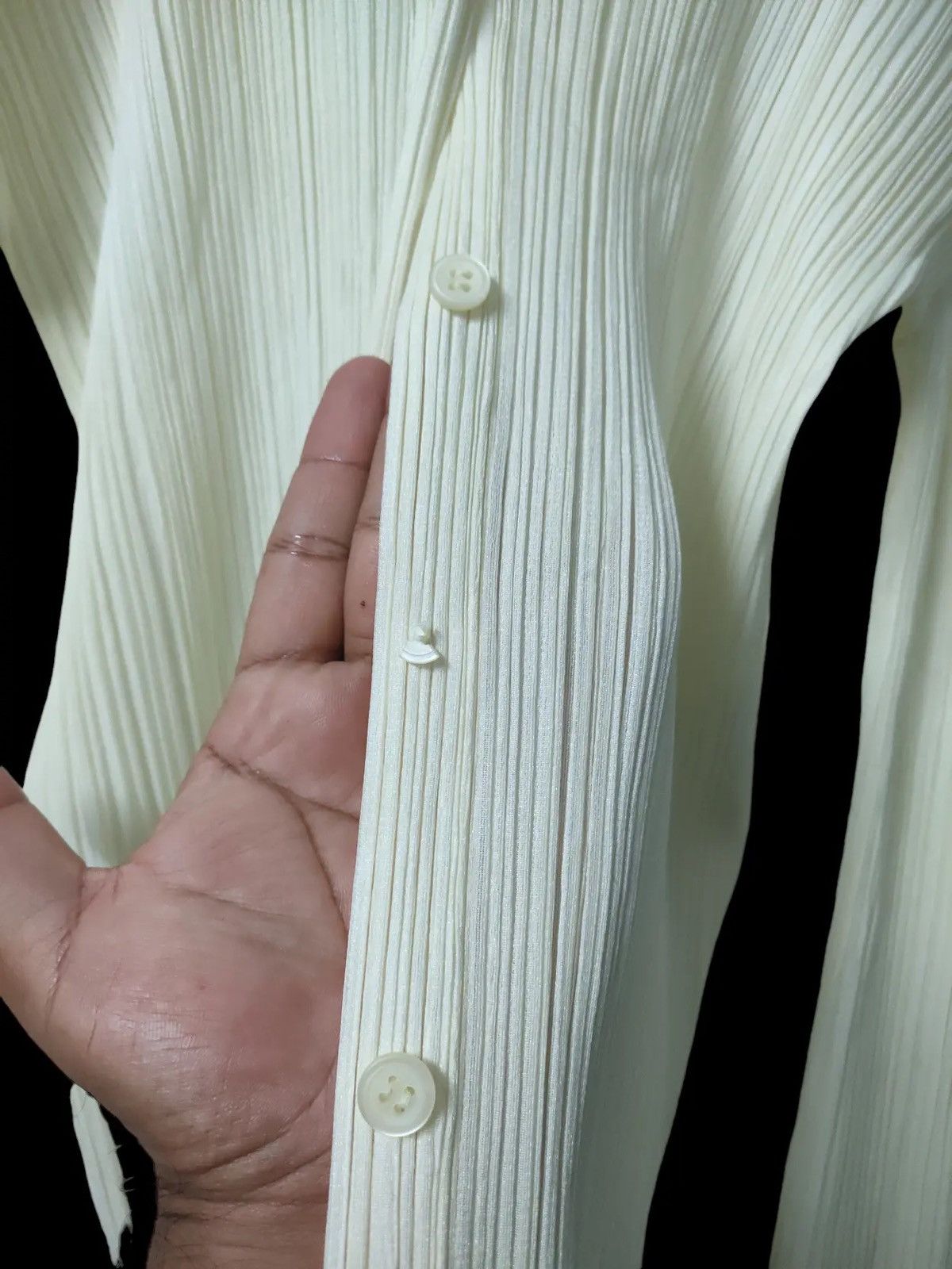 Issey Miyake issey Miyake Pleats Please Cream Button Up Size M / US 6-8 / IT 42-44 - 9 Thumbnail