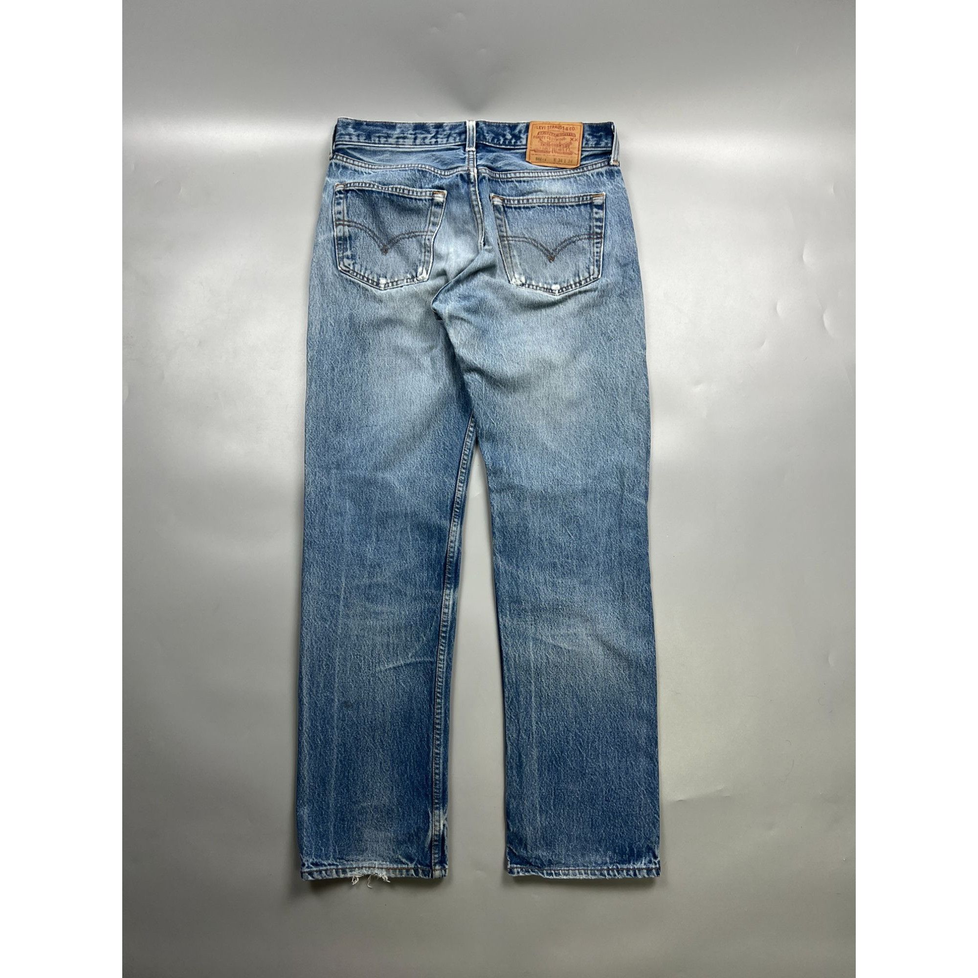 Levi's Levi’s 501xx Made In USA Distressed Denim Jeans (Y0890) Size US 34 / EU 50 - 11 Thumbnail