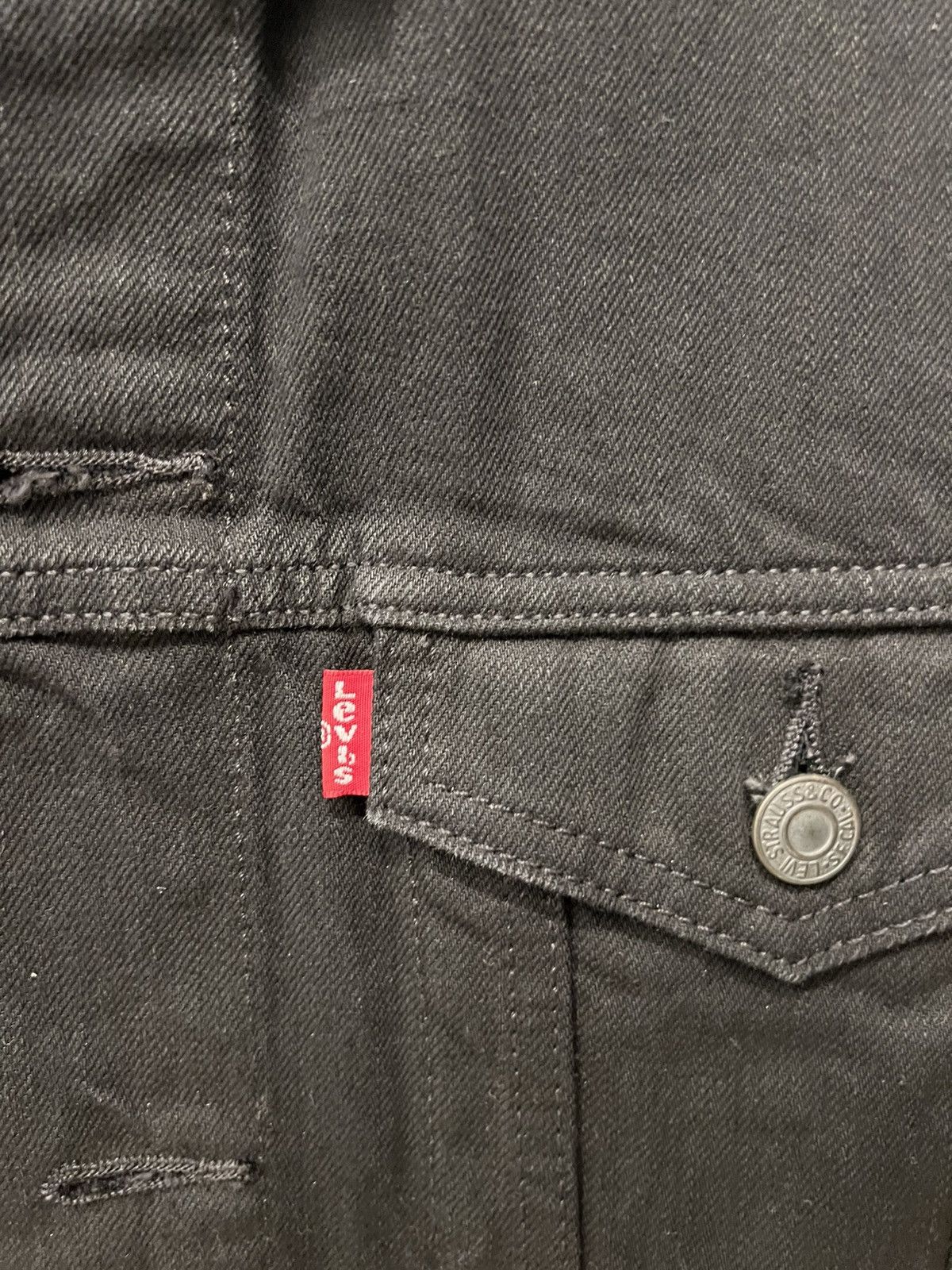 Levi's Levis jean jacket black denim Size US M / EU 48-50 / 2 - 3 Thumbnail