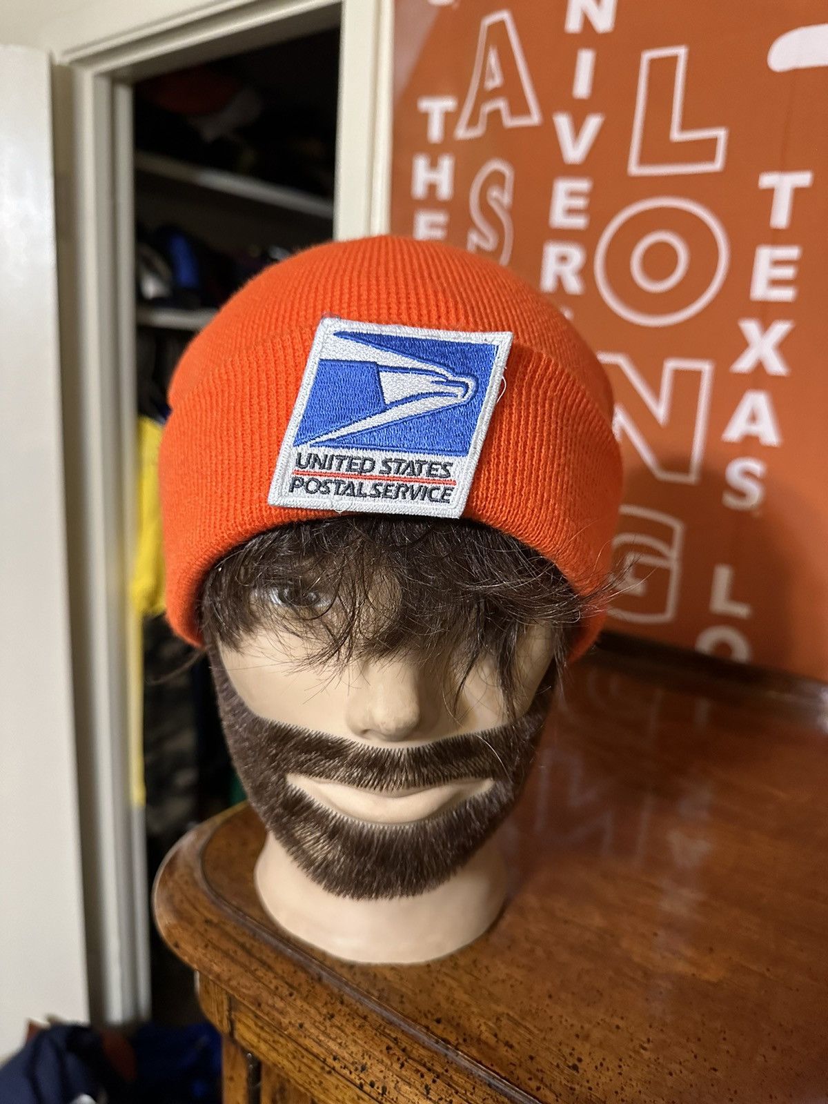 Old Navy × Vintage Vintage USPS Old Navy “bright orange” hat 00s Size ONE SIZE - 1 Thumbnail