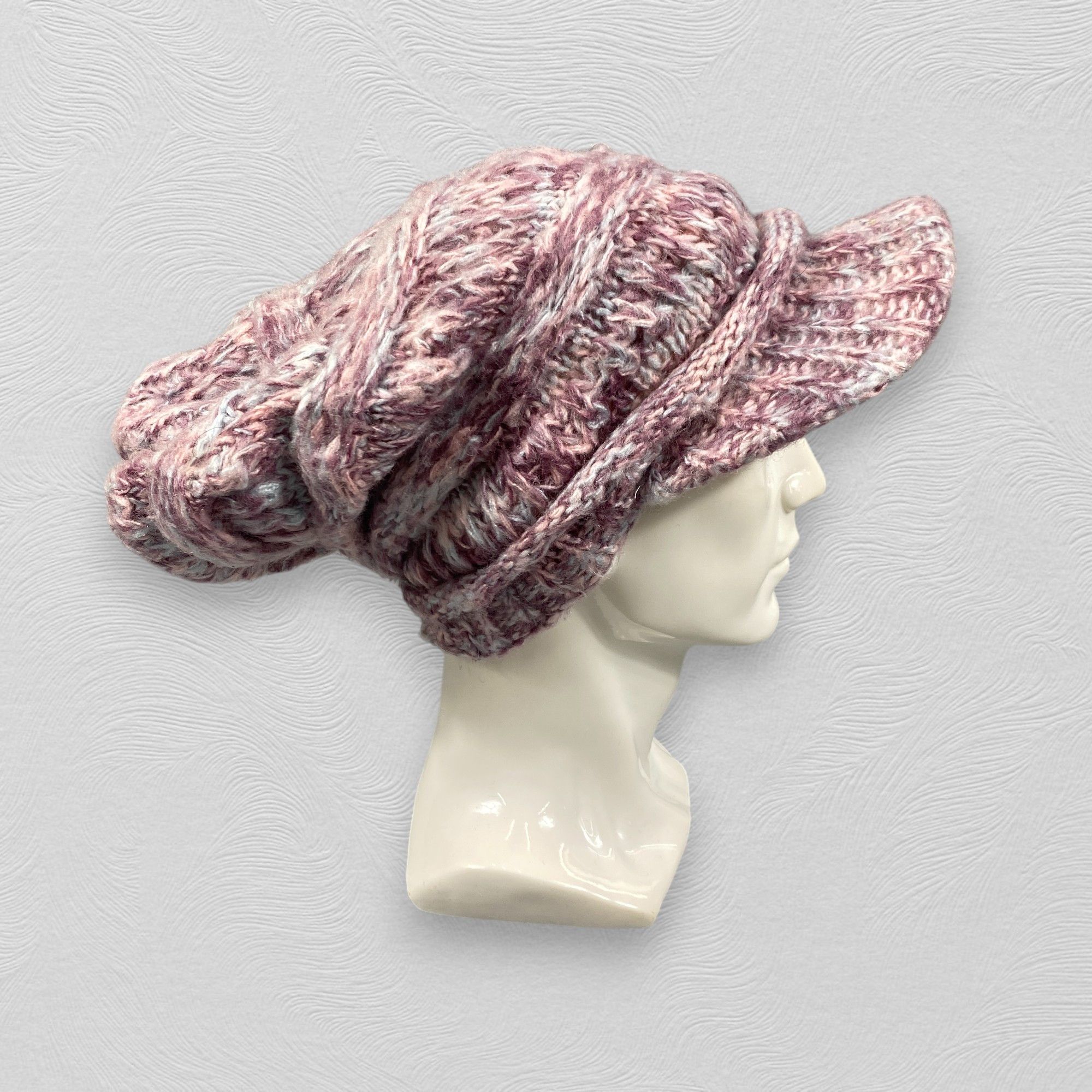 Japanese Brand Knitted Slouchy Beanie Hats With Brim -BN1071 Size ONE SIZE - 4 Thumbnail