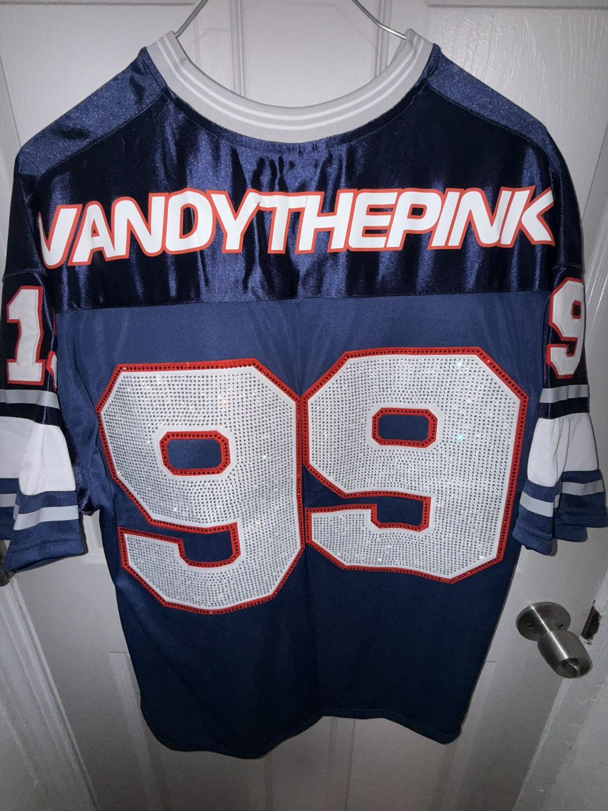 Vandy The Pink Vandy The Pink VTP Football Jersey Navy Sequin #99 Size XL 🌸 Size US XL / EU 56 / 4 - 2 Thumbnail