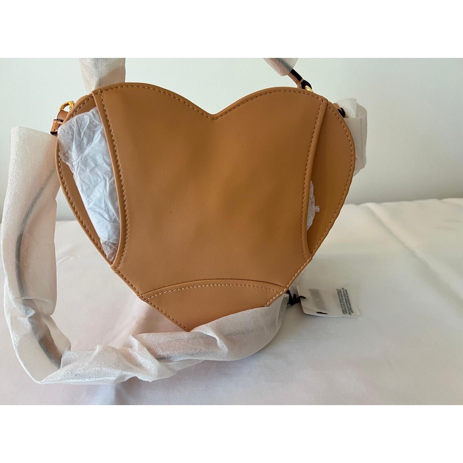 Moschino SS22 MOSCHINO Couture Jeremy Scott Peach Heart Leather Bag Size ONE SIZE - 9 Thumbnail