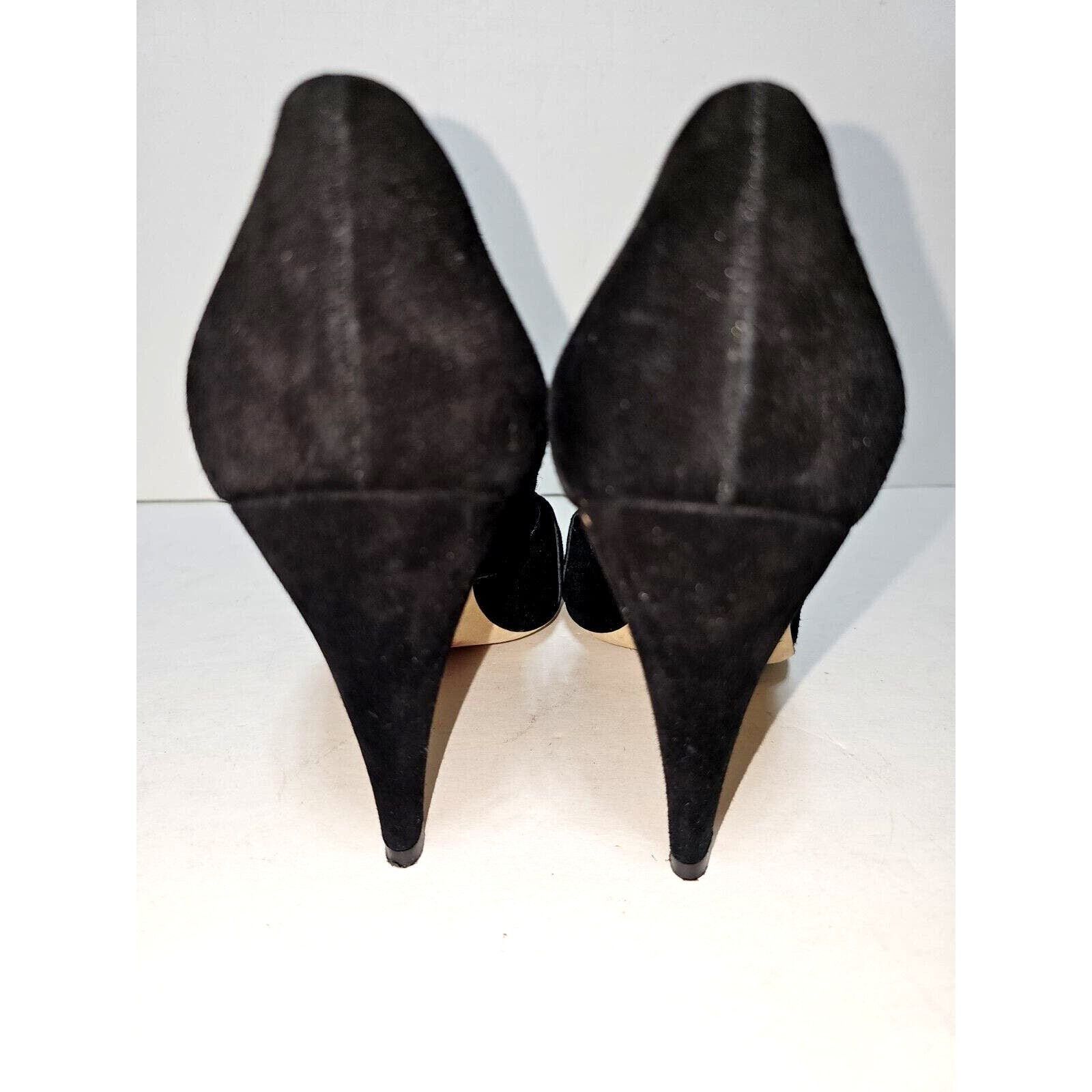 Loeffler Randall LOEFFLER RANDALL Blk Suede & Paton Leather Heels size 10 Size US 10 / IT 40 - 6 Thumbnail