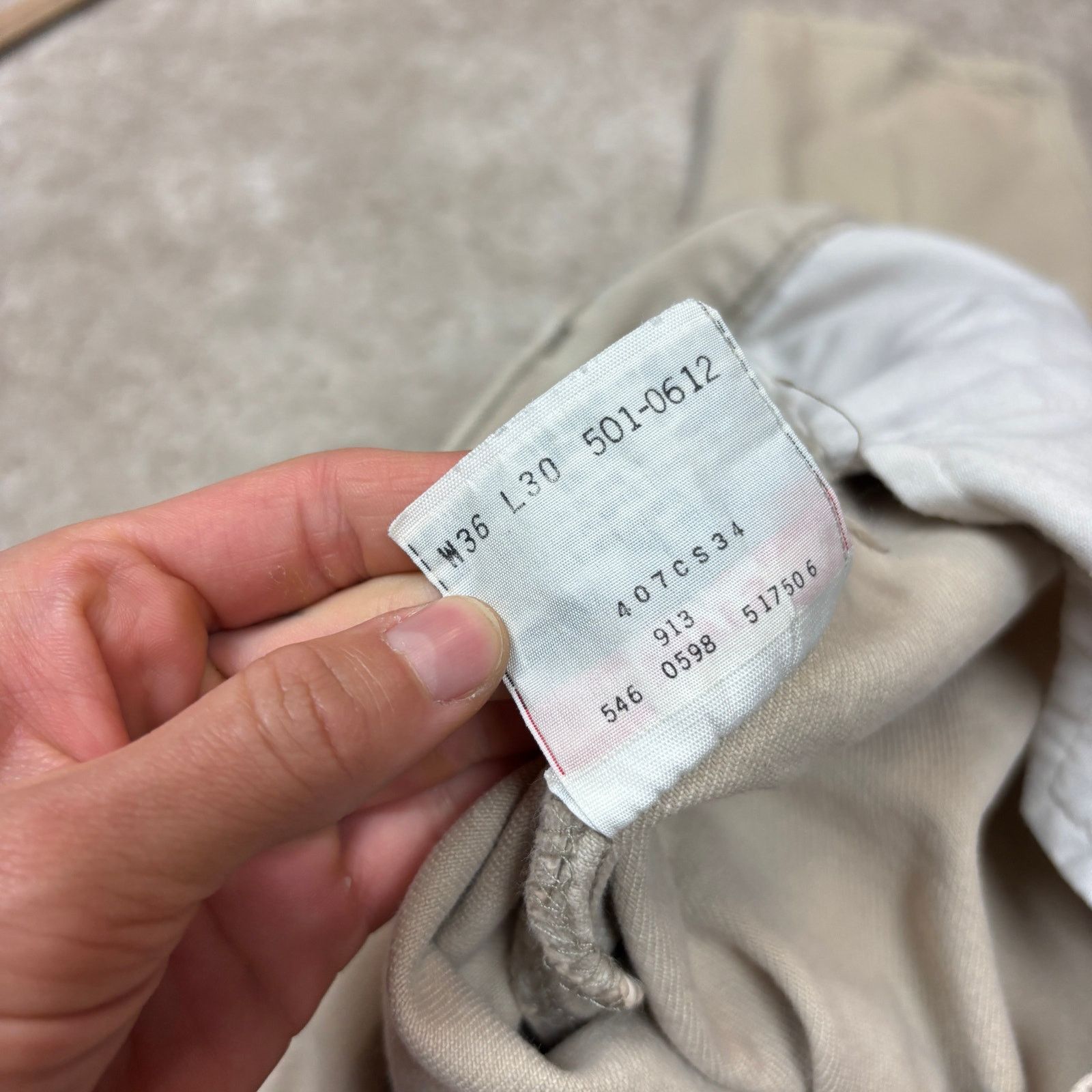 Levi's × Vintage Vintage 90s Levi's 501 Straight Leg Beige Denim Jeans 36x30 Size US 36 / EU 52 - 10 Thumbnail