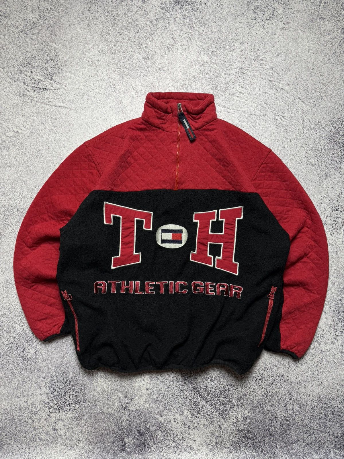 Tommy Hilfiger Rare Tommy Hilfiger Half Zip Fleece Sweatshirt Vintage Style Size US L / EU 52-54 / 3 - 1 Thumbnail