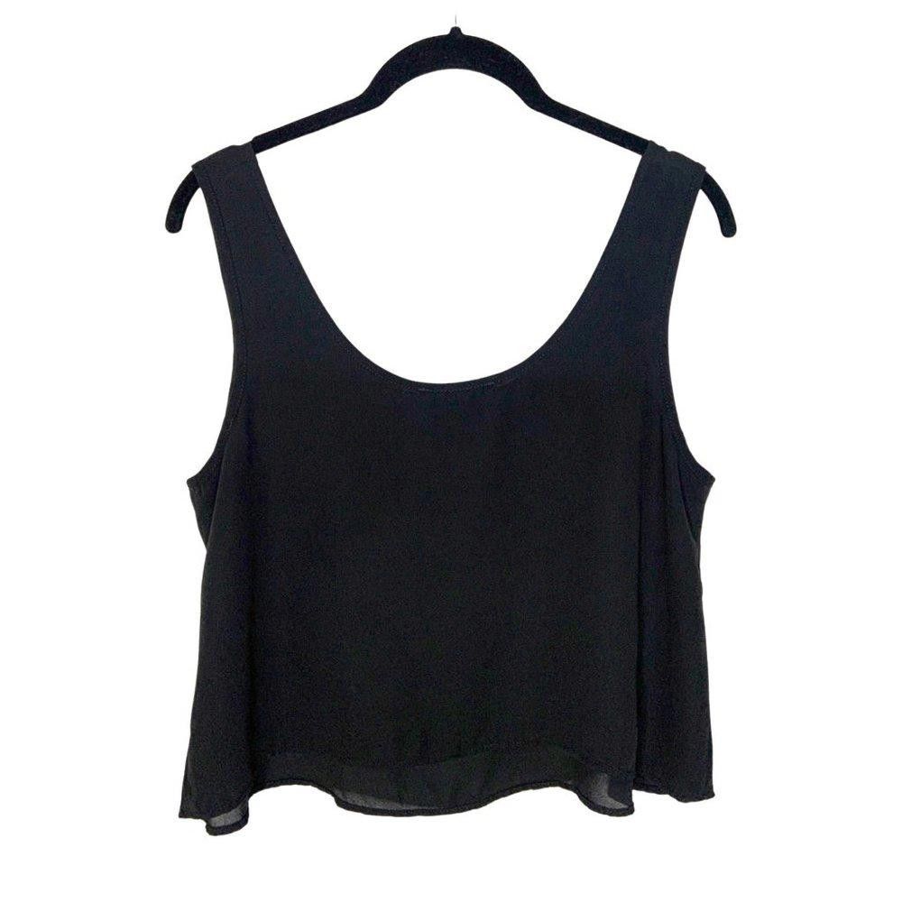 Forever 21 Forever 21 Sheer Black Cropped Tank Top Size S / US 4 / IT 40 - 2 Thumbnail