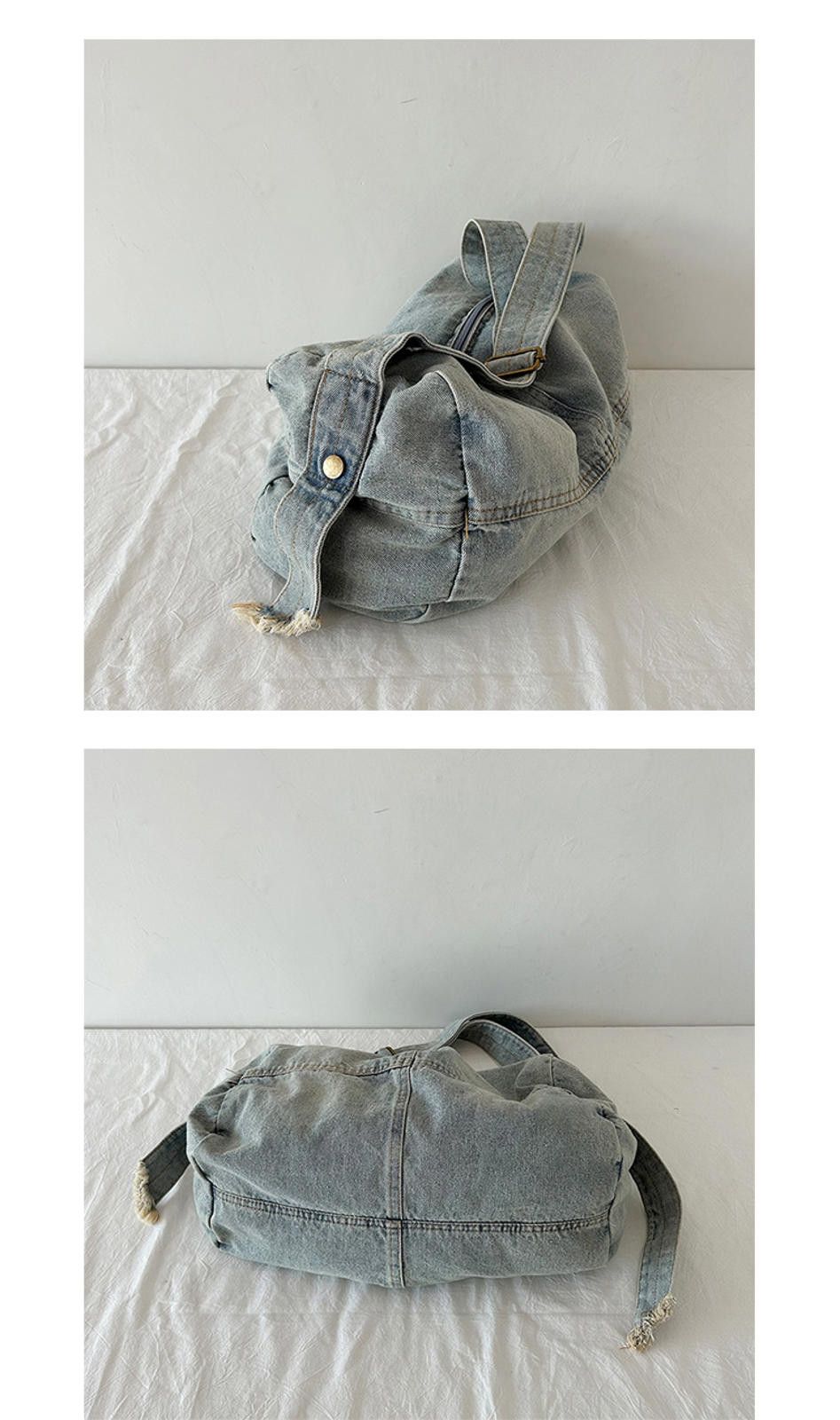Jean Trendy Denim Crossbody Bag - Casual Fashion Size ONE SIZE - 6 Thumbnail