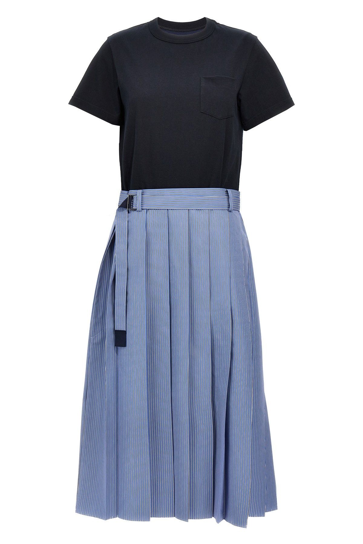 Sacai 'Suiting mix' midi dress Size L / US 10 / IT 46 - 1 Thumbnail