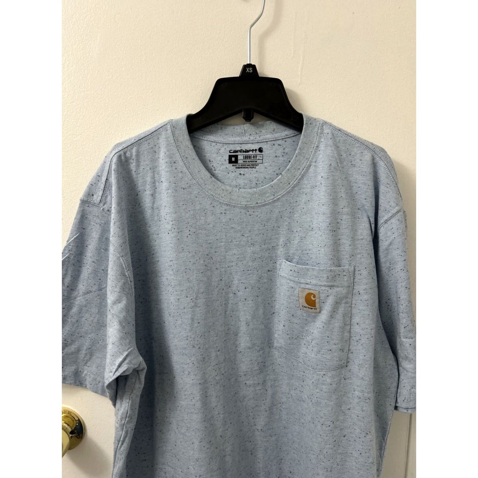 Carhartt Carhartt Shirt Mens Medium Blue Loose Fit Heavyweight Pocket S/S Speckled T-Shirt Size US M / EU 48-50 / 2 - 2 Thumbnail