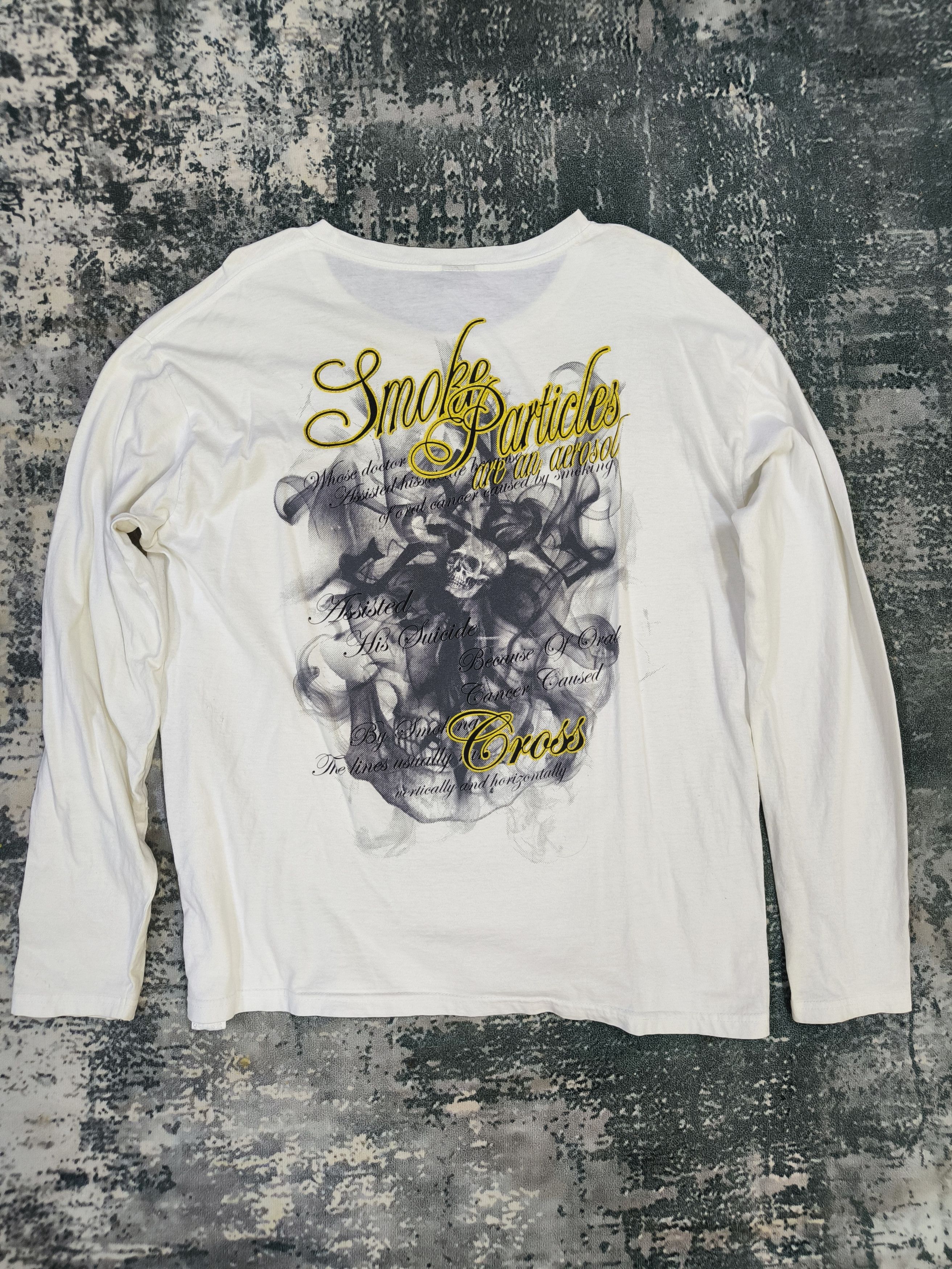 If Six Was Nine 2000's Smoke Particles Cross by Leky Poem Longsleeve Size US XL / EU 56 / 4 - 1 Thumbnail