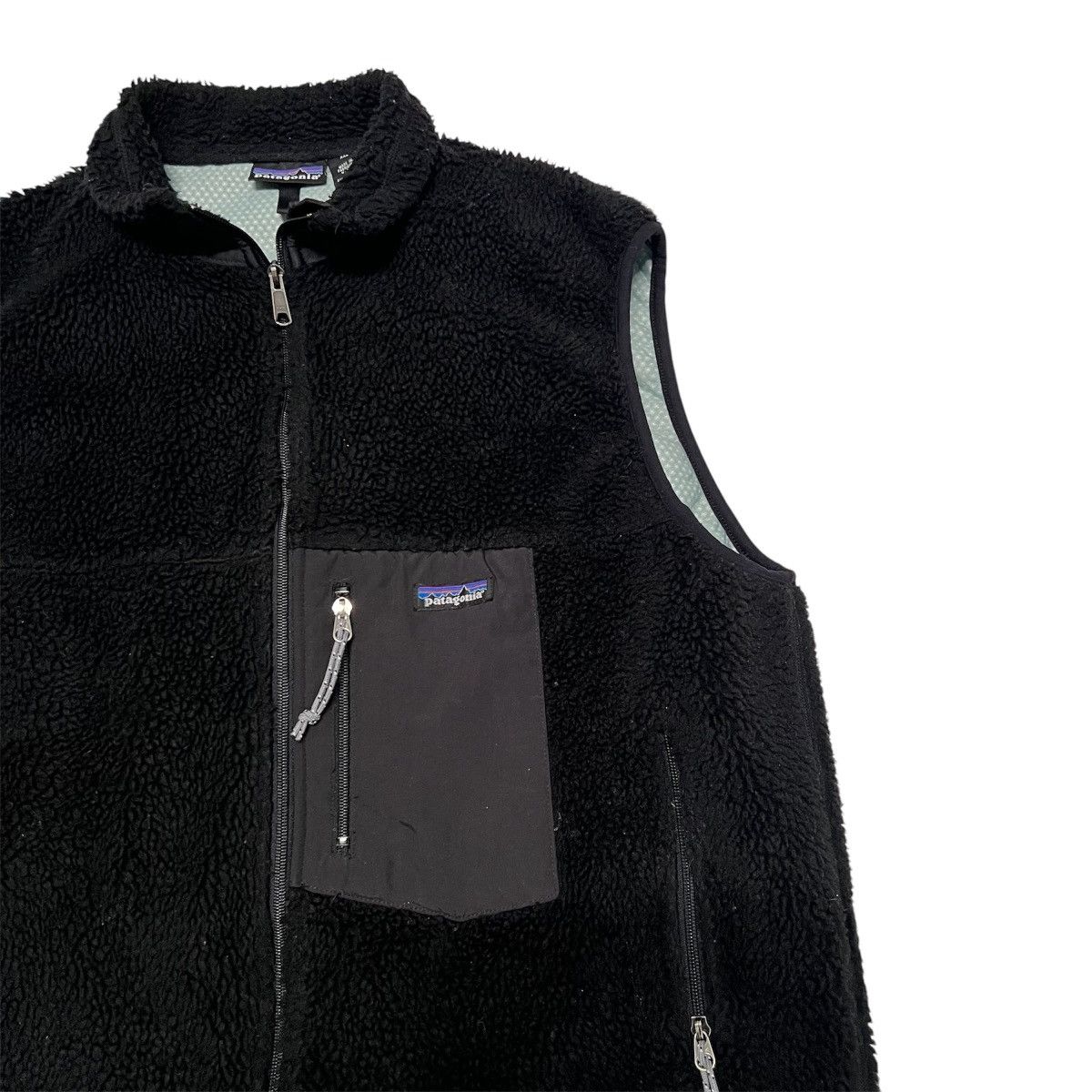 Patagonia Vintage 1990s Black Patagonia Retro X Deep Pile Sherpa Vest Size US XXL / EU 58 / 5 - 2 Thumbnail