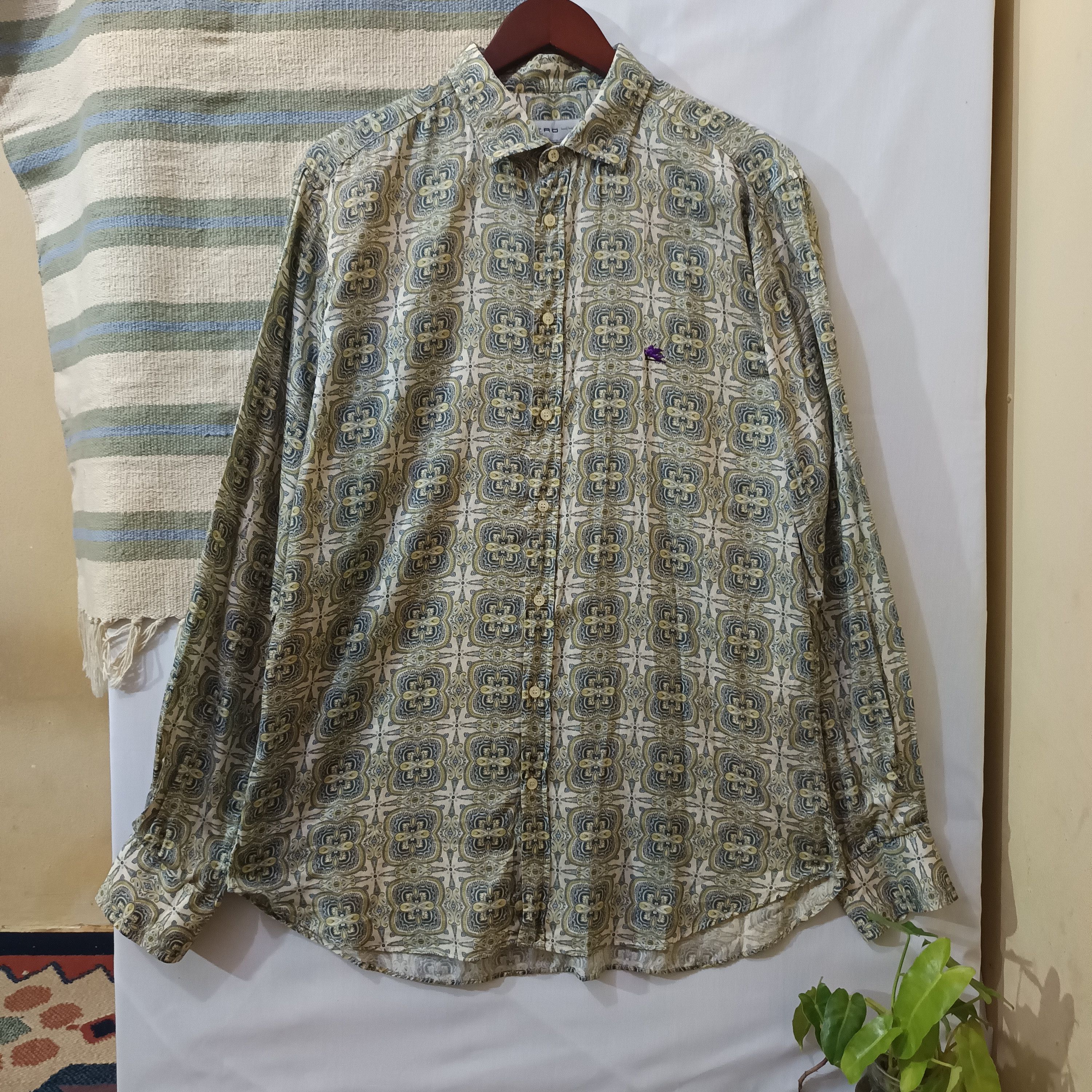 Etro × Vintage VINTAGE ETRO FULL PRINT SHIRT Size US L / EU 52-54 / 3 - 1 Thumbnail
