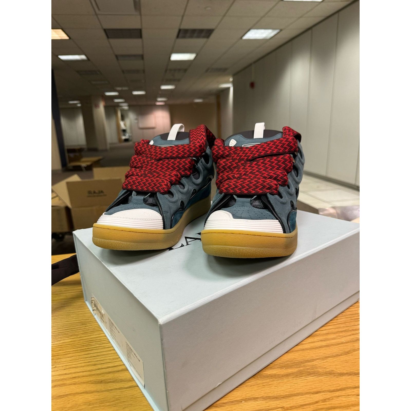 Lanvin o1rshd1 Q:2 / Curb Sneakers in Anthracite Size US 10 / EU 43 - 4 Thumbnail