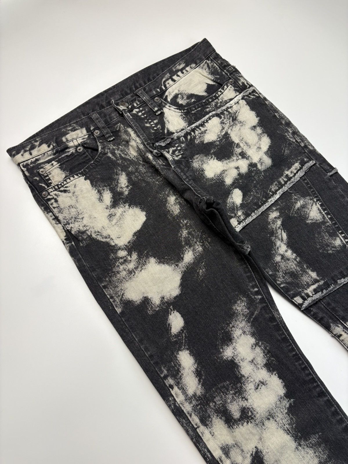 Maison MIHARA YASUHIRO Deconstructed Denim Bleached Pant Size US 30 / EU 46 - 2 Thumbnail