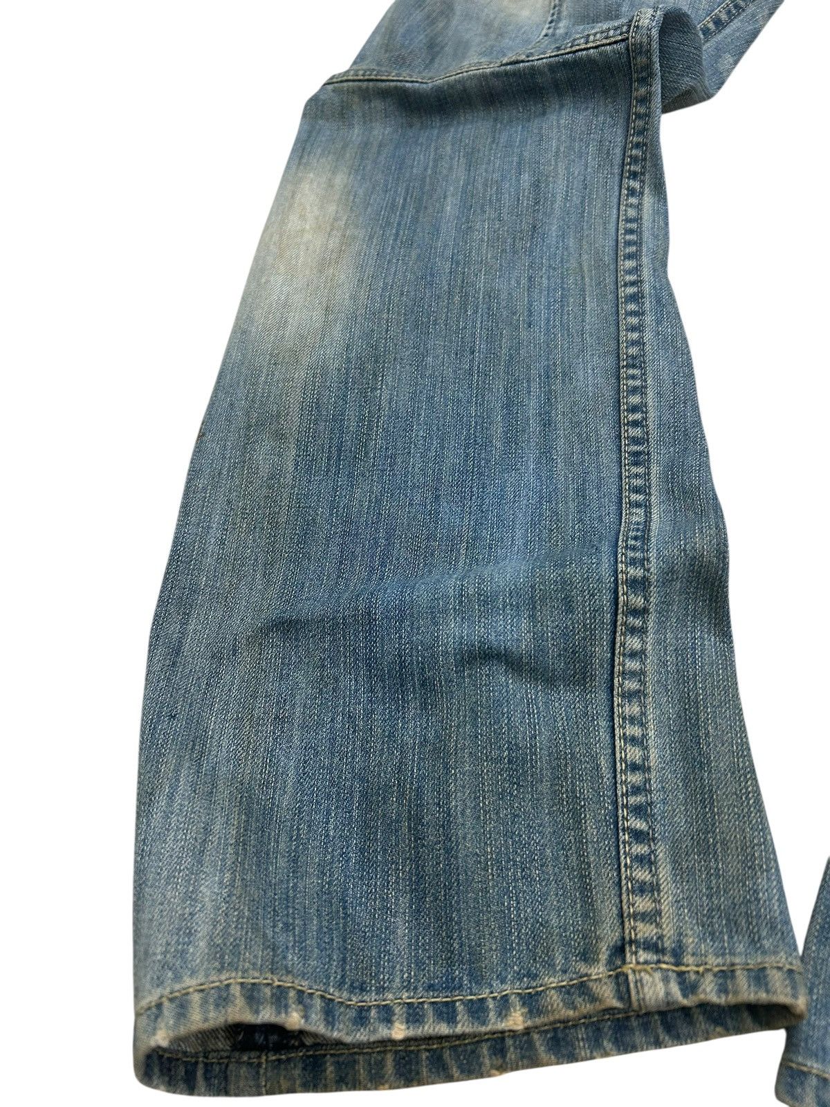 Le Grande Bleu (L.G.B.) Dominate Handcrafted Jean Japan Double Waist Dirty Distress Size US 31 - 13 Thumbnail