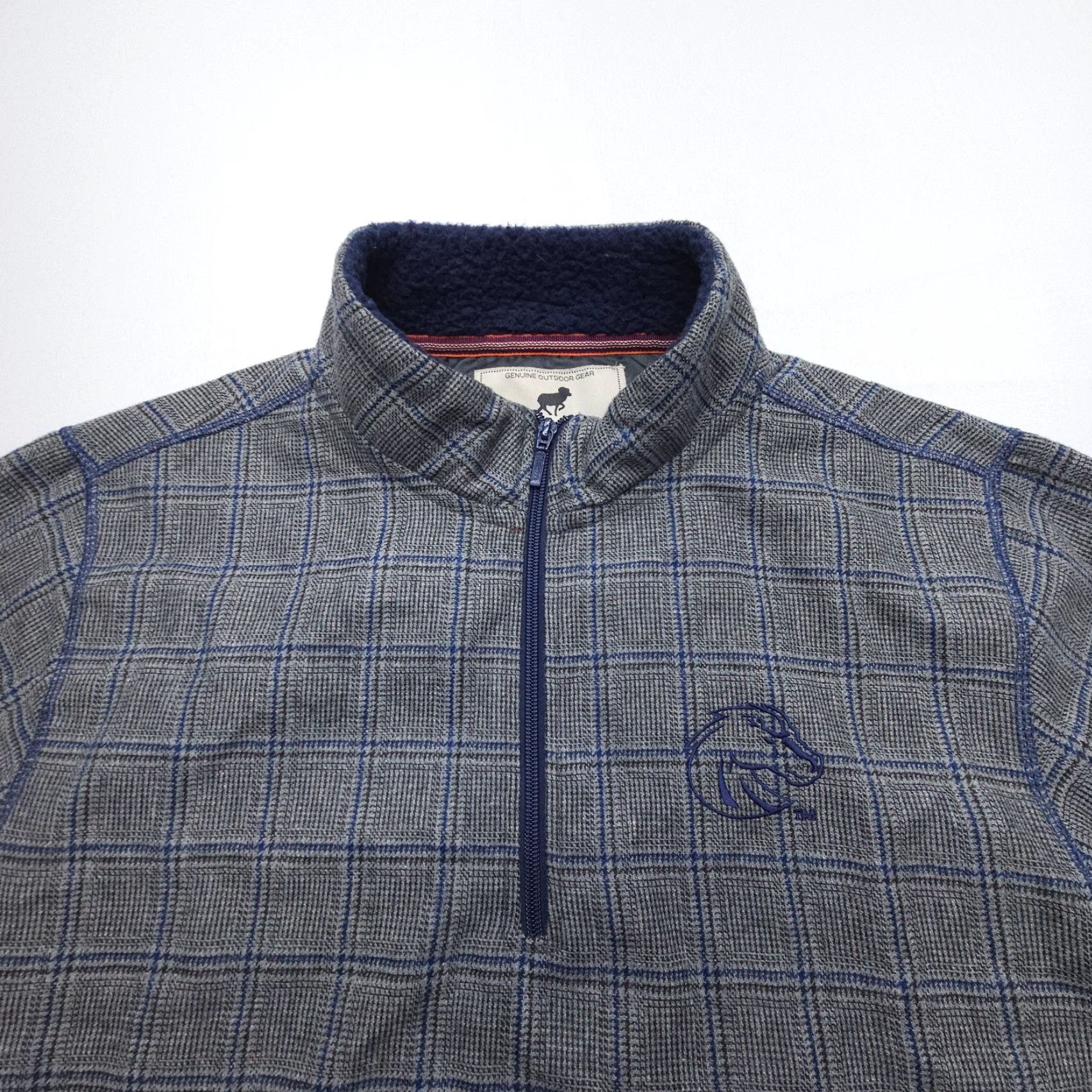Vintage Genuine Outdoor Gear by Horn Legend Wool Blend 1/4 Zip Jacket Mens Large Gray Plaid Outdoor 1/4 Zip Horn Legend Mens Large Jacket Size US L / EU 52-54 / 3 - 4 Thumbnail