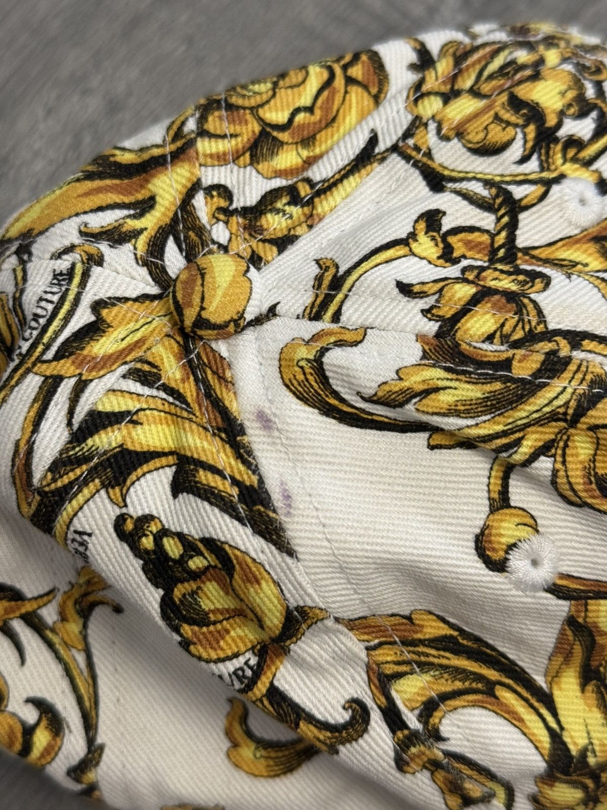 Versace Jeans Couture Versace White Barocco Baroque Baseball Cap One Size Size ONE SIZE - 2 Thumbnail