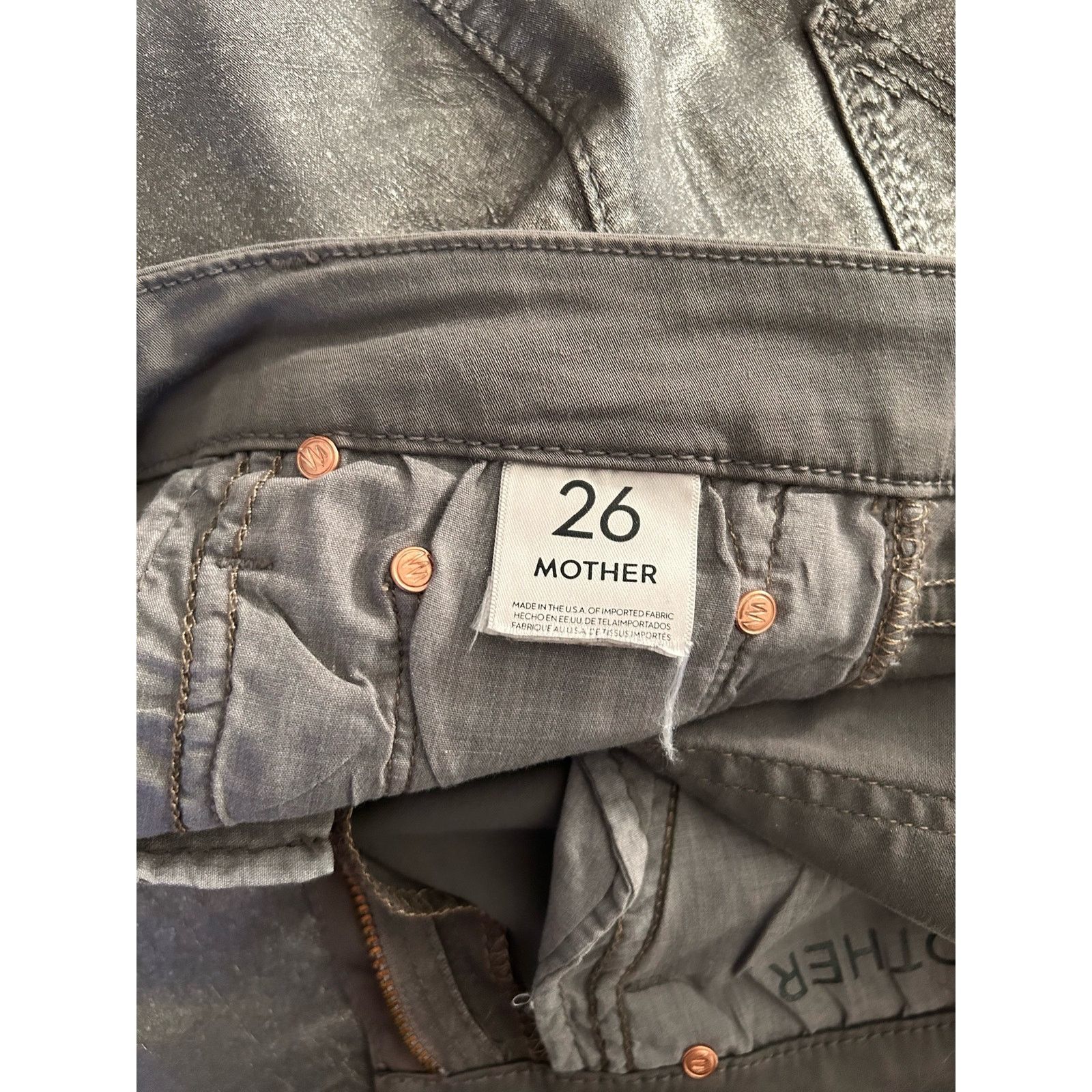 MOTHER MOTHER The Looker Gunmetal Coated Skinny women’s Jean 26 Size 26" / US 2 / IT 38 - 3 Thumbnail