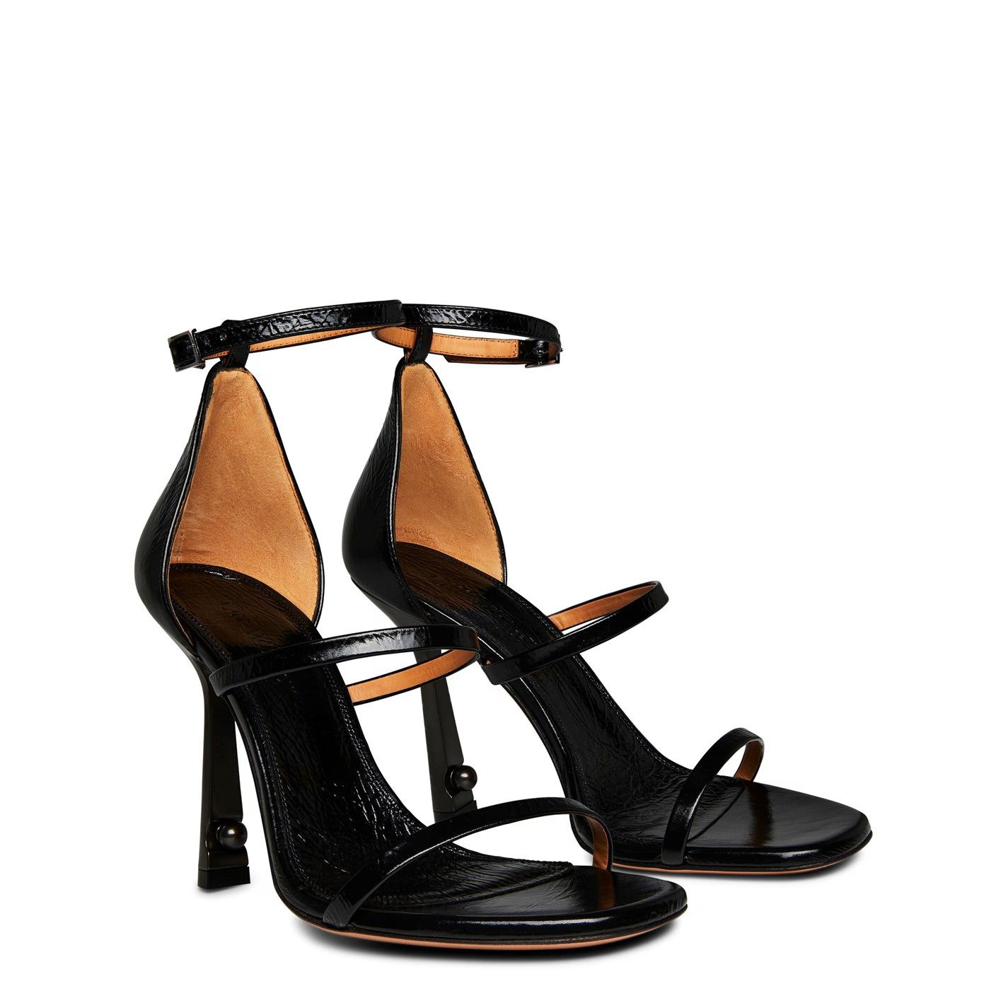 Off-White o1g2r1mq0125 Lollipop Leather Sandals in Black Size US 8 / IT 38 - 3 Thumbnail