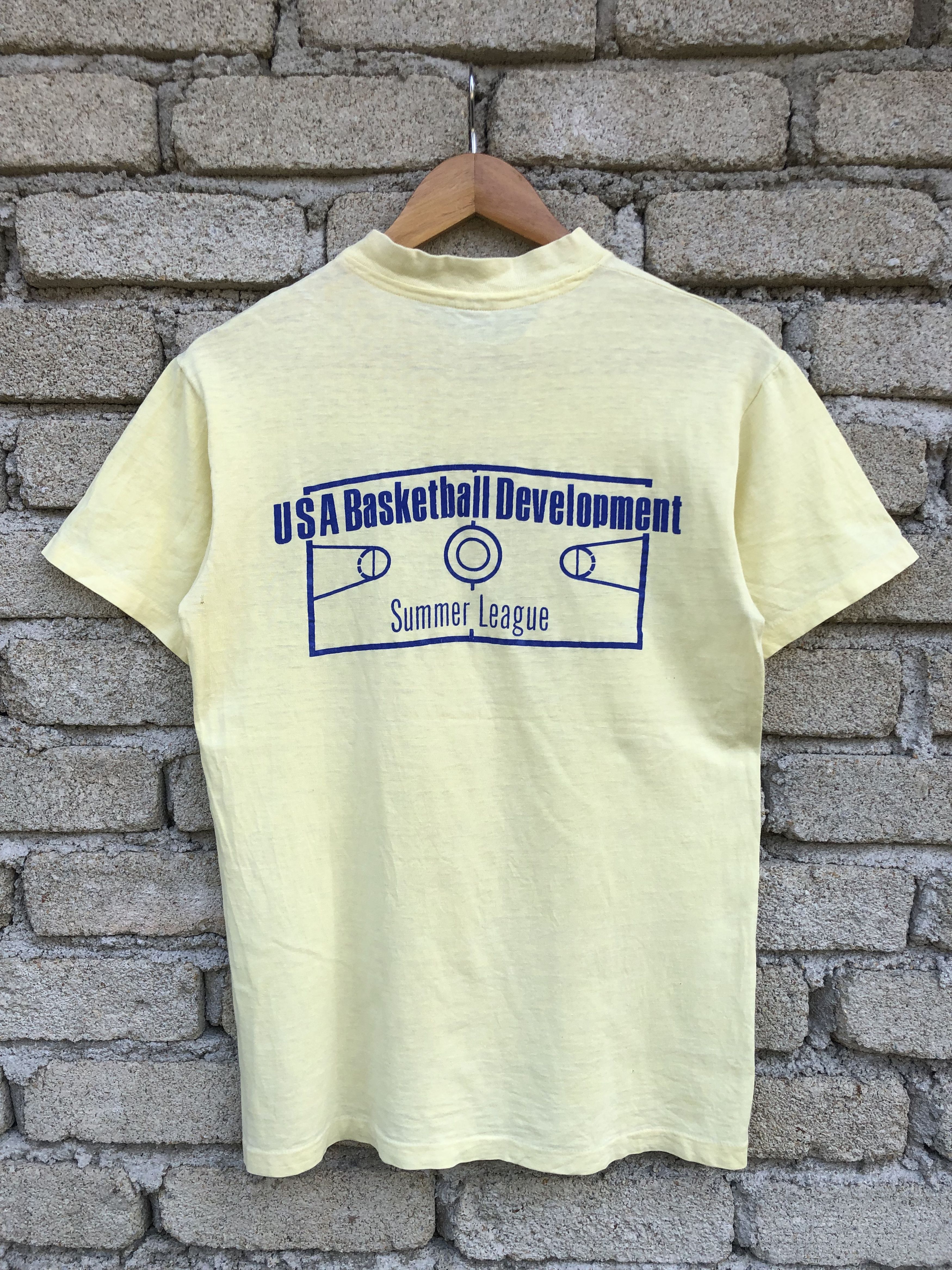 Vintage Vintage 80s Hanes Adidas USA Basketball Development Tee Size US S / EU 44-46 / 1 - 2 Thumbnail