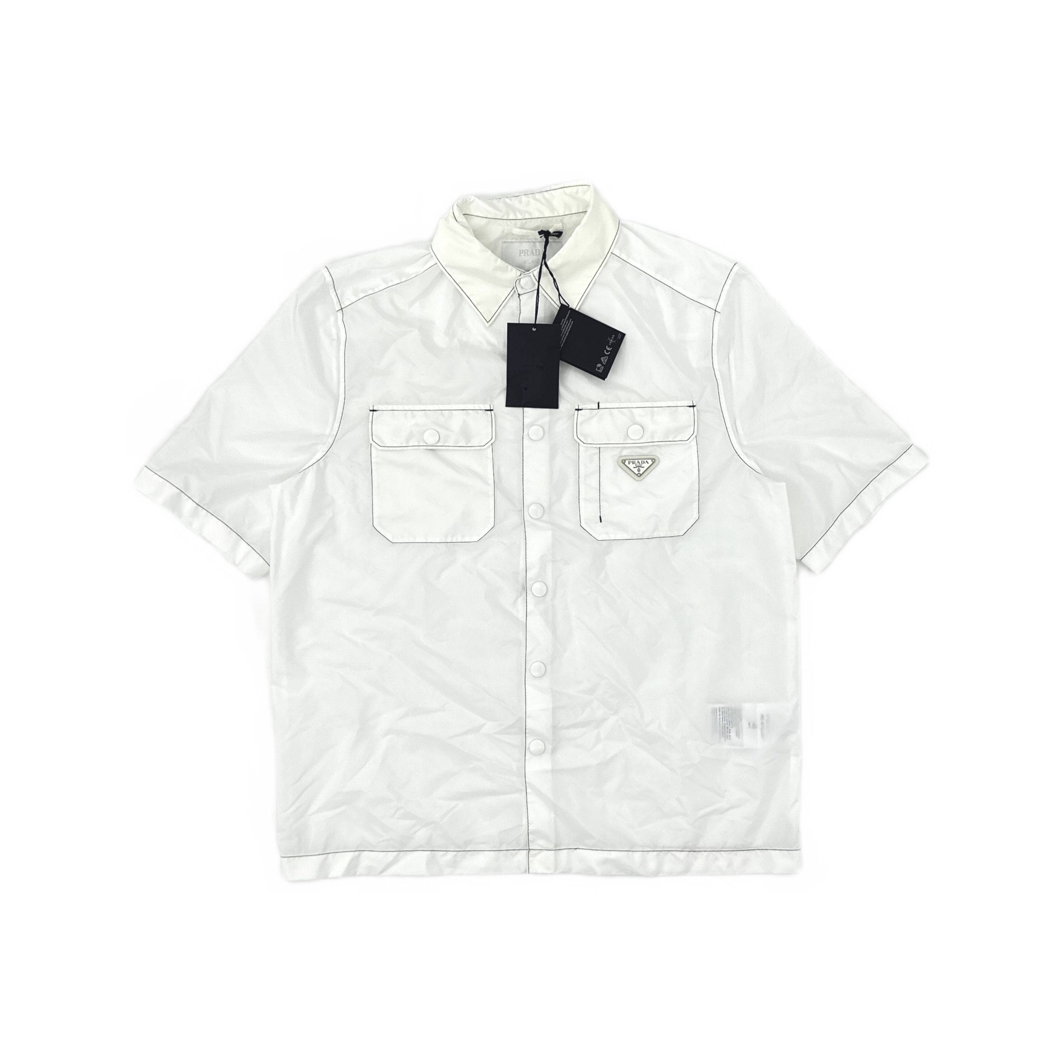 Prada Prada Re-Nylon Logo Button Up Shirt Size L Size US L / EU 52-54 / 3 - 1 Thumbnail