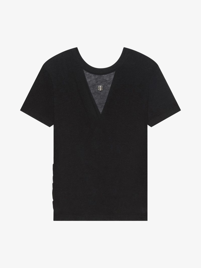 Givenchy o1w1db10326 Draped Back Fitted T Shirt in Black Size M / US 6-8 / IT 42-44 - 1 Thumbnail