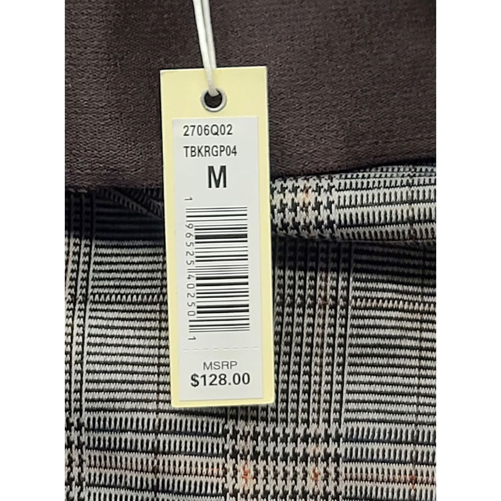 Vintage MAX STUDIO London Pants Womens M 28x30 Wide Leg High Rise Gray Polyester Rayon Spandex Geometric NWT Mens? Size 32" / US 10 / IT 46 - 3 Thumbnail