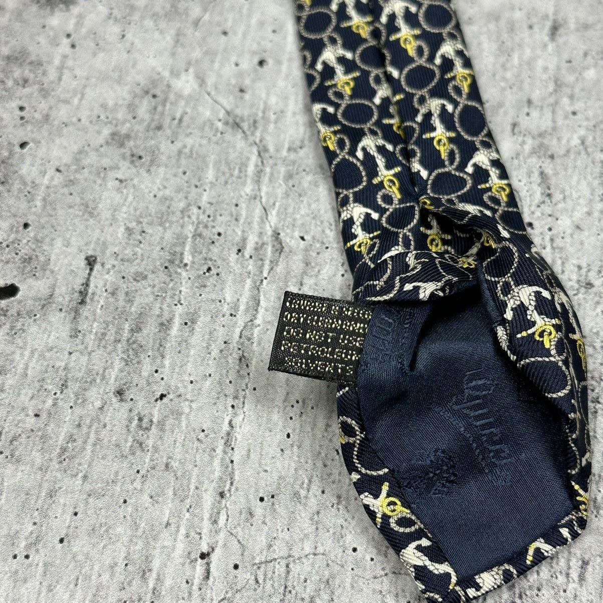 Vintage Vintage Gucci Tie Monogram Sea Anchor Silk Made In Italy Size ONE SIZE - 11 Thumbnail