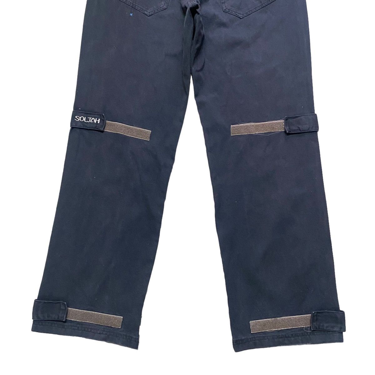 Japanese Brand SOLJAH Velcro Strap Baggy Pants Similar Girbaud Size US 32 / EU 48 - 13 Thumbnail