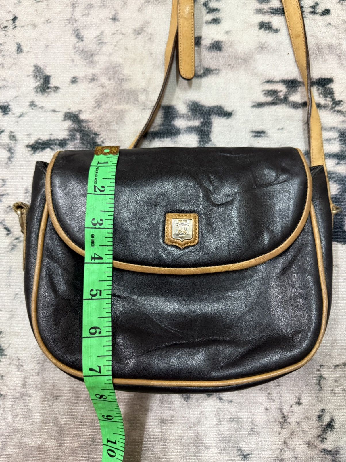 Celine × Designer × Vintage Vintage Celine Black Leather Massenger Bag Size ONE SIZE - 18 Thumbnail