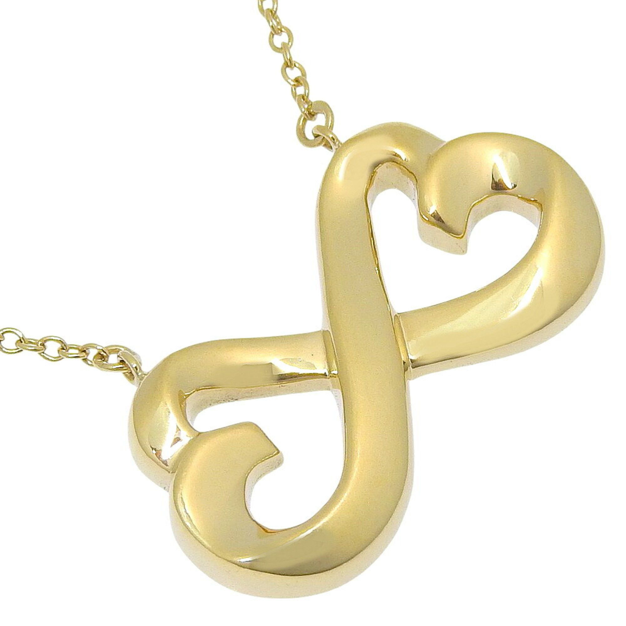 Tiffany Paloma Picasso Double Loving Heart Necklace, 18K