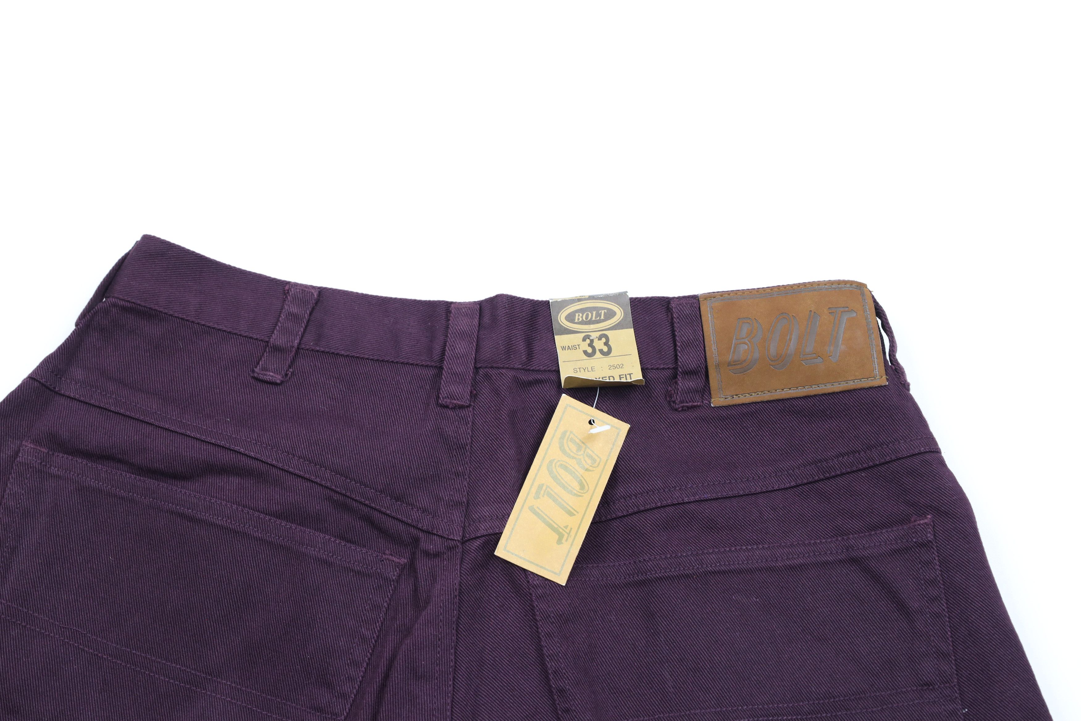 Vintage Deadstock Vintage 90s Streetwear Denim Shorts Jorts Purple Size US 33 - 7 Thumbnail