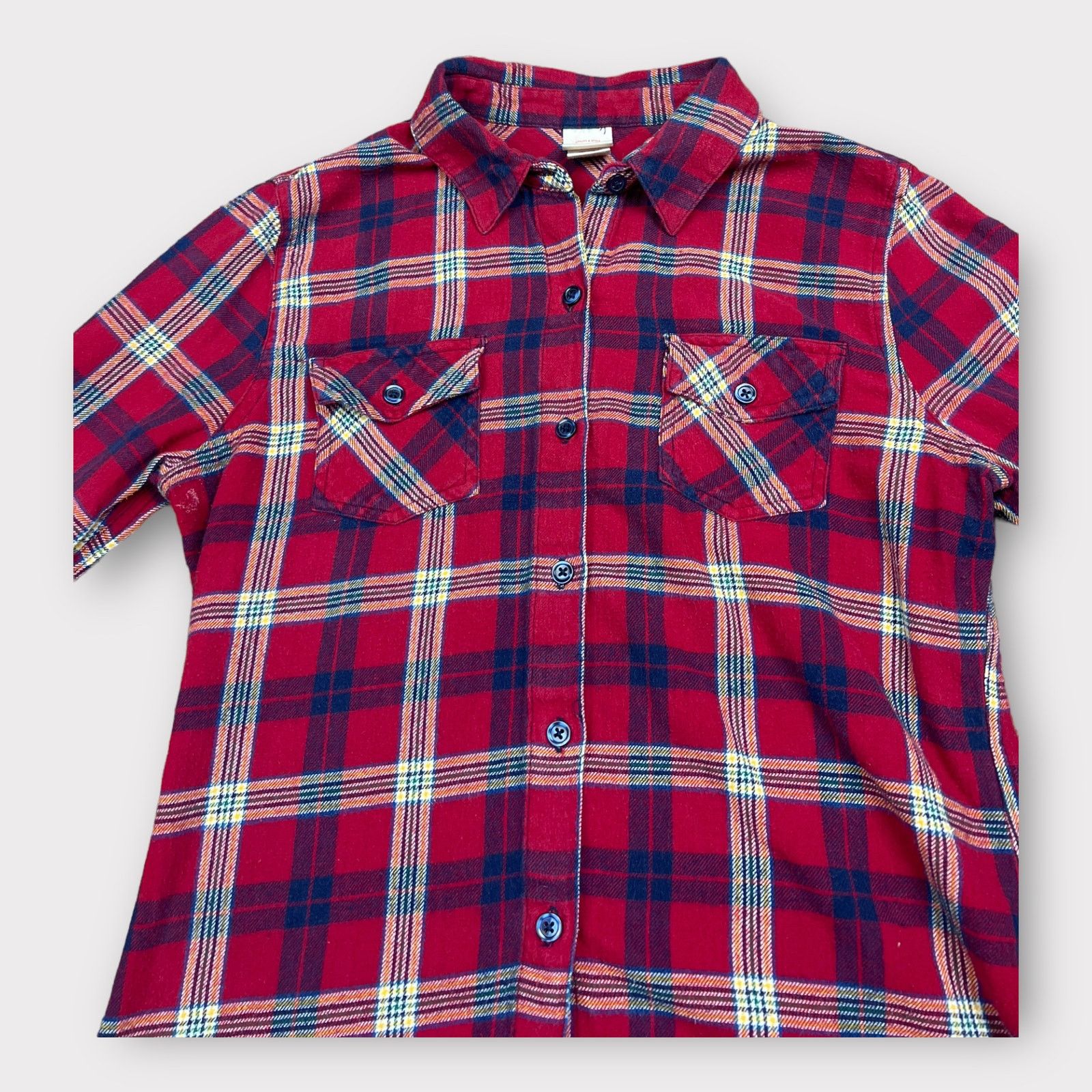 Vintage Mossimo Supply Co. Vintage Flannel | Red and Blue Size L / US 10 / IT 46 - 7 Thumbnail