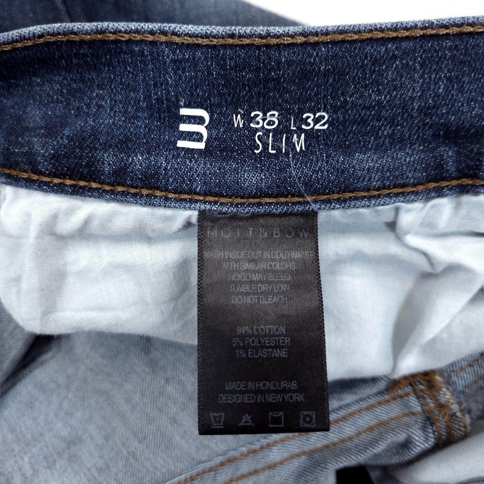 Mott & Bow Mott and Bow Slim Jeans Mens 38x30 Denim Stretch Dark Wash Size US 38 / EU 54 - 3 Thumbnail