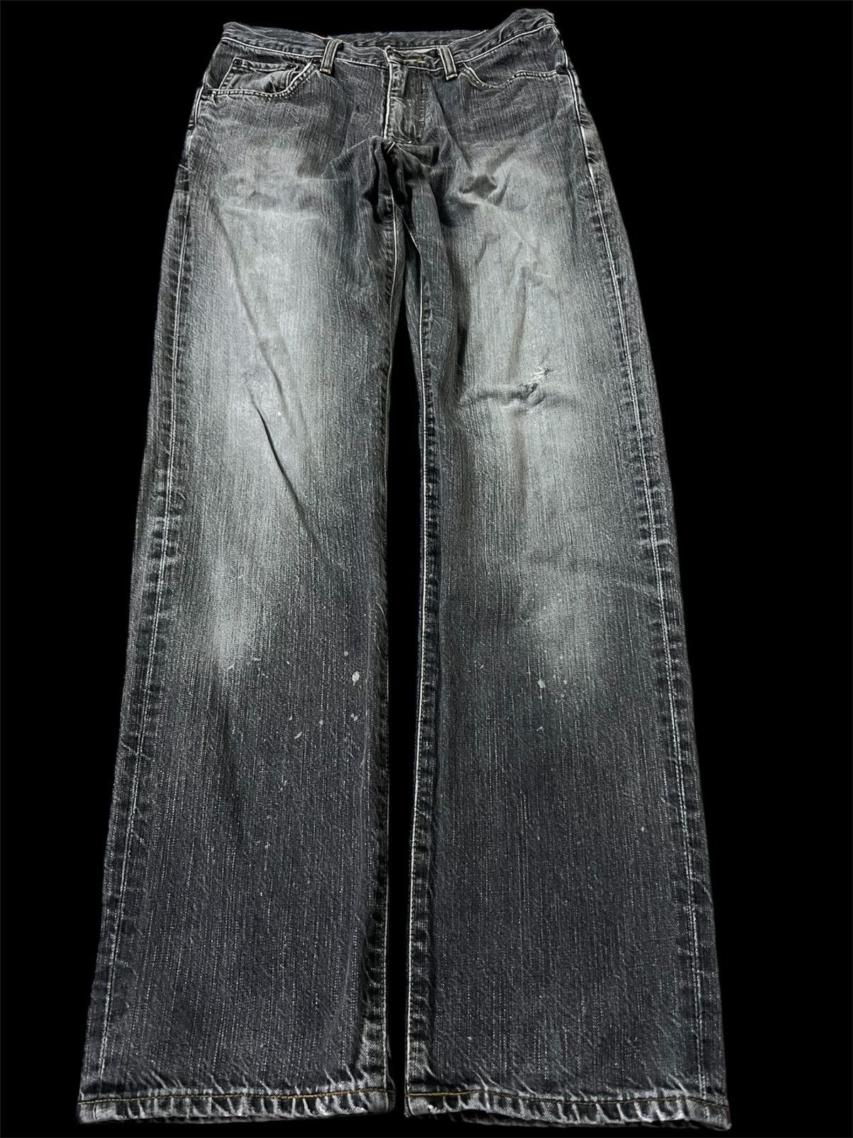 Pre-owned Edwin X If Six Was Nine Edwin 503 Faded Black Distressed Jeans Very