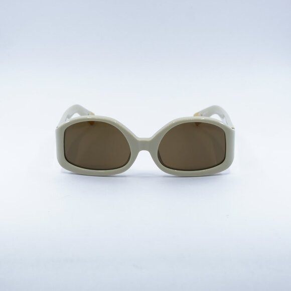 Jacquemus Jacquemus COLAPSO JAC/15 C3 Sunglasses Beige Geometric Frame Size ONE SIZE - 3 Thumbnail