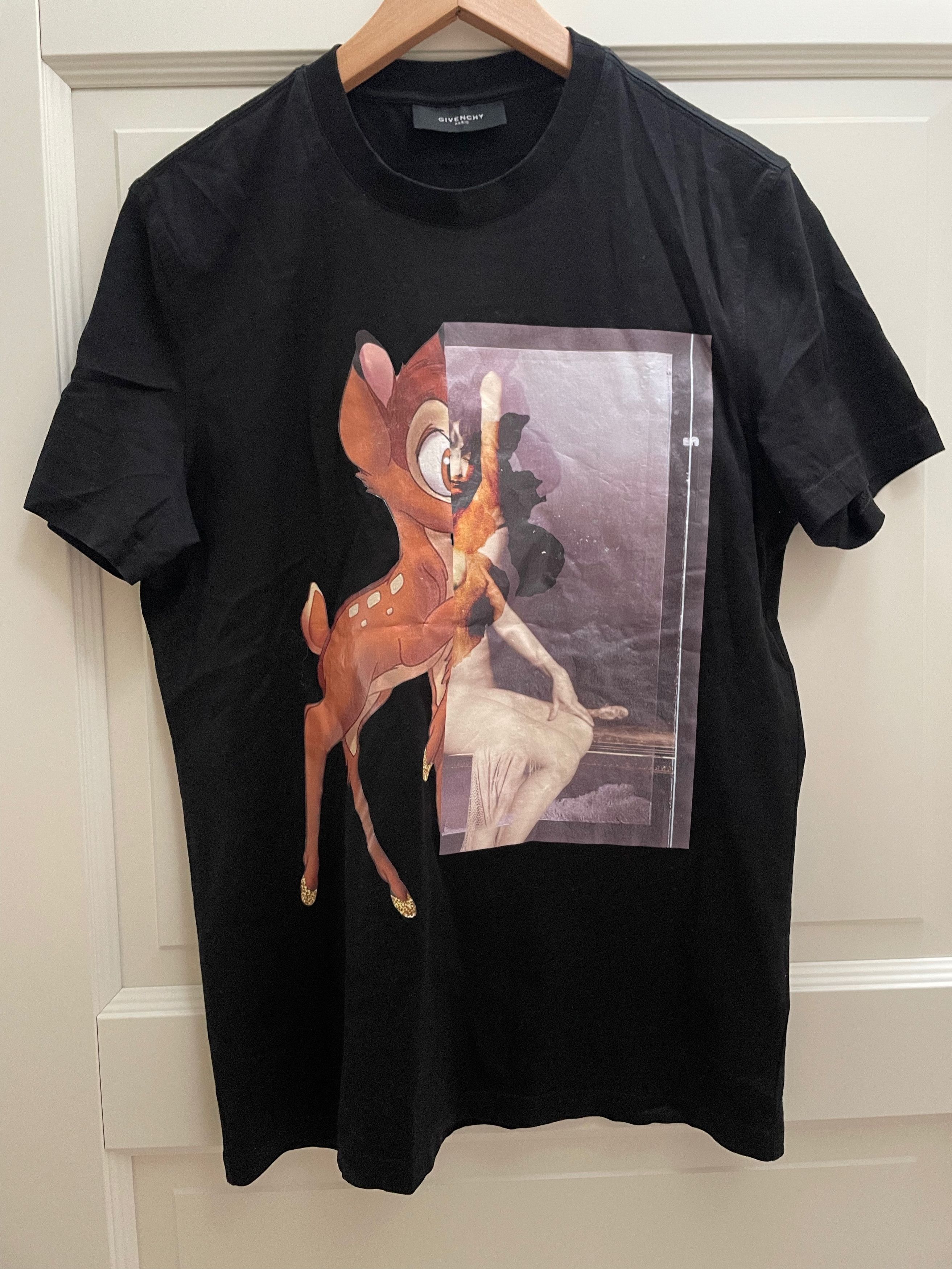 image of Givenchy Bambi Print T-Shirt in Black, Men's (Size Small)