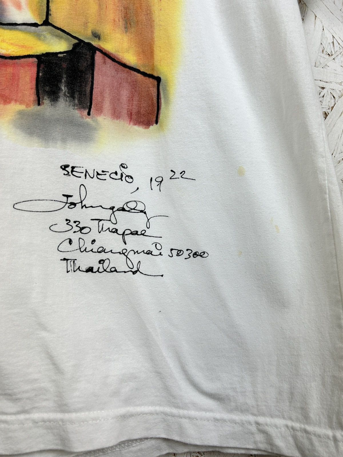 Vintage 90s Vintage Paul Klee Senecio Hand Painted Style Art Tee Size US L / EU 52-54 / 3 - 3 Thumbnail
