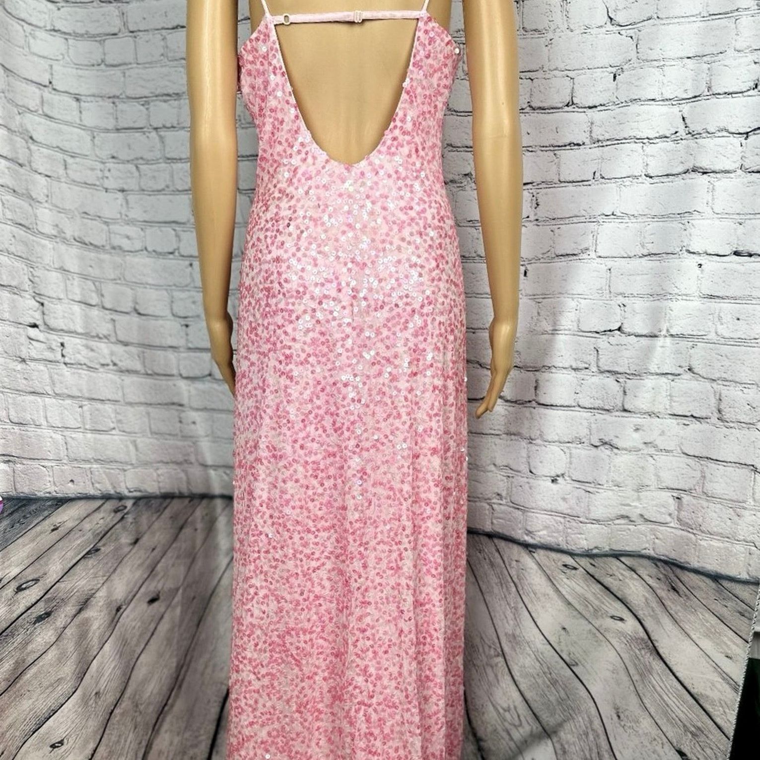 Other Marina by Marina Bresler Pink Sequined Gown - Size 12 Size XL / US 12-14 / IT 48-50 - 10 Thumbnail