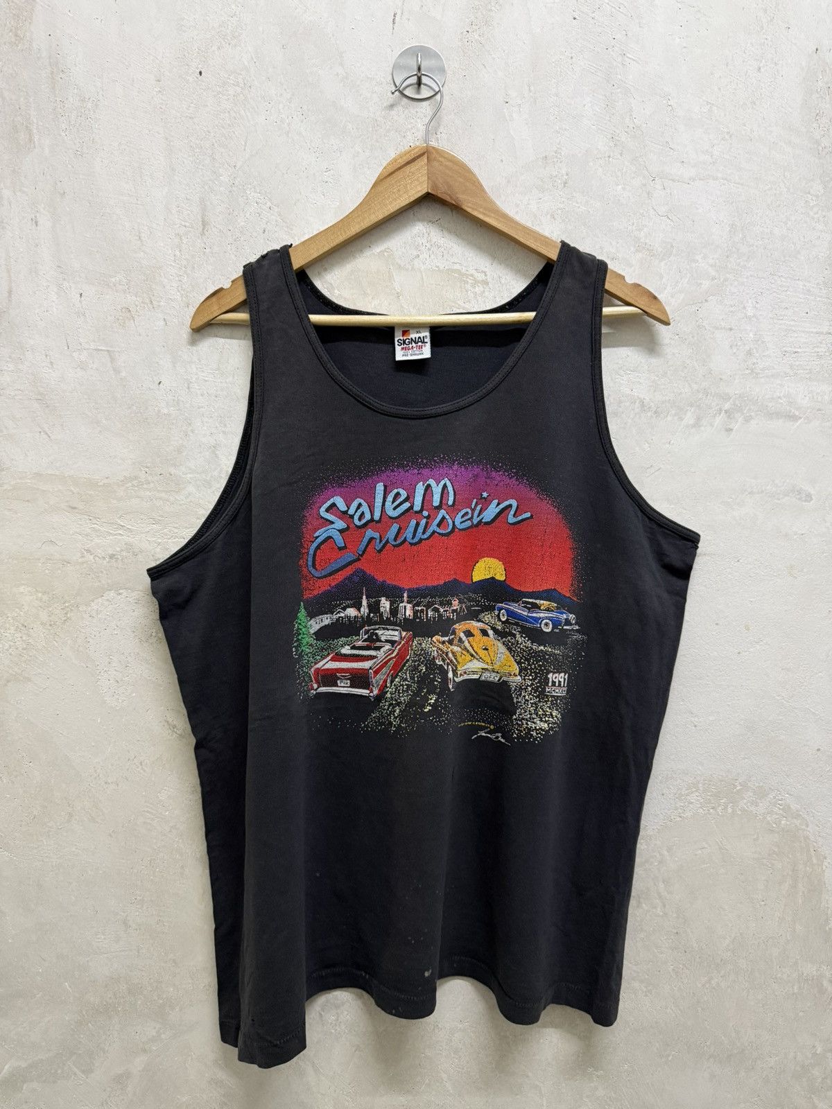 Vintage Vintage 90s Distressed Salem Cruiser Faded Tank Top Size US XL / EU 56 / 4 - 1 Thumbnail