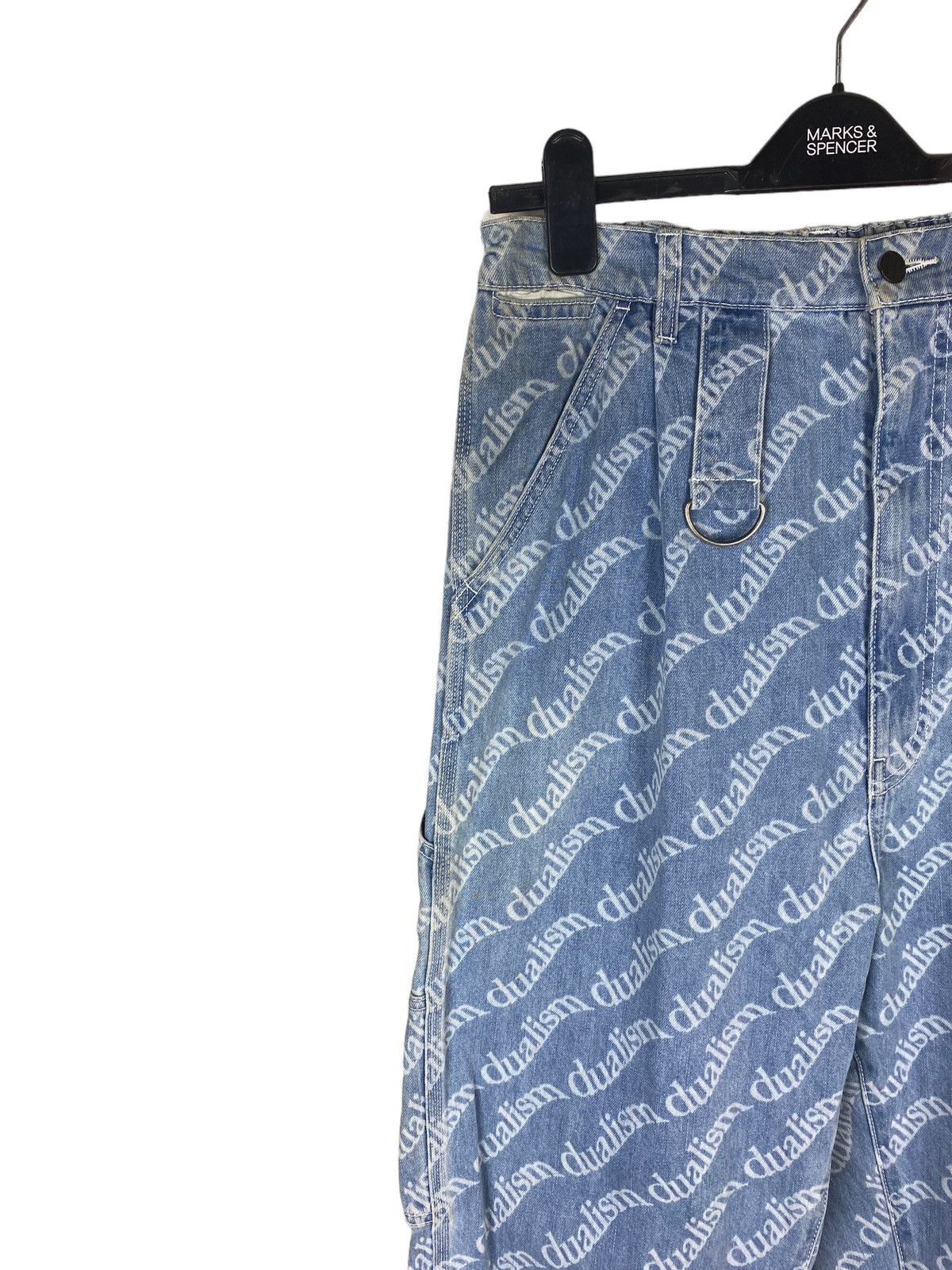 Japanese Brand AW2020 Dualism Fullprint Strechable Waist Carpenter Denim Size US 36 / EU 52 - 3 Thumbnail