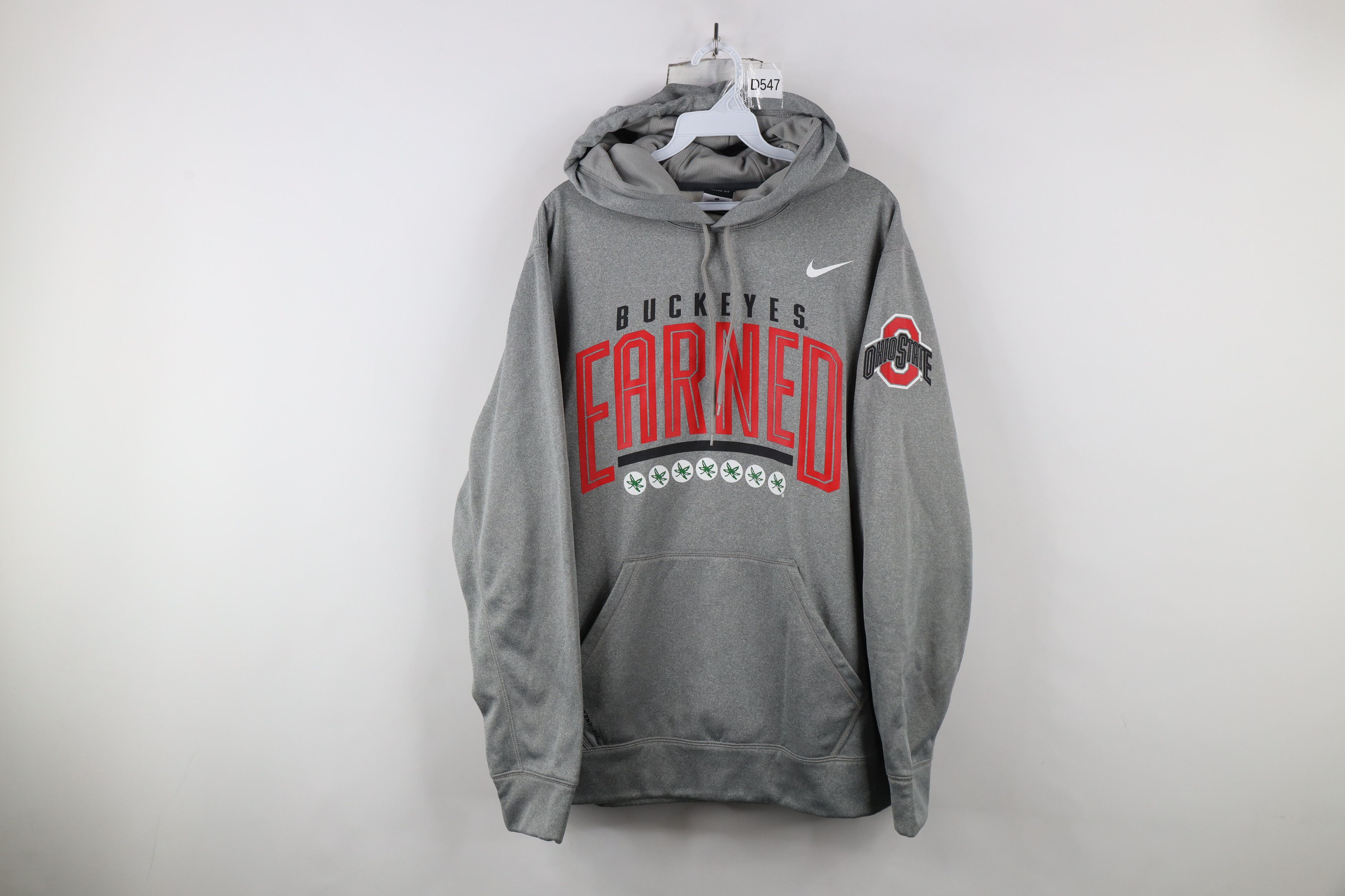 Nike × Vintage Nike Therma Fit Ohio State University Buckeyes Hoodie Gray Size US L / EU 52-54 / 3 - 1 Thumbnail