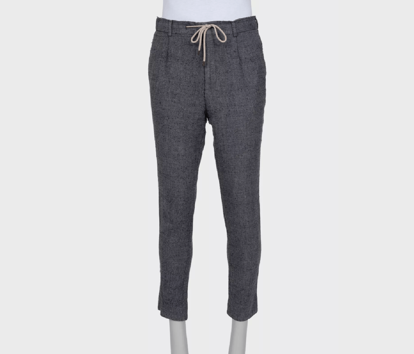 Brunello Cucinelli Brunello Cucinelli men’s gray slim-fit trousers with ties Size US 40 / EU 56 - 1 Thumbnail